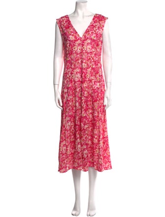 Derek Lam 10 Crosby Floral Print Long Dress