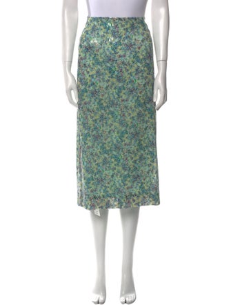Derek Lam 10 Crosby Floral Print Midi Length Skirt