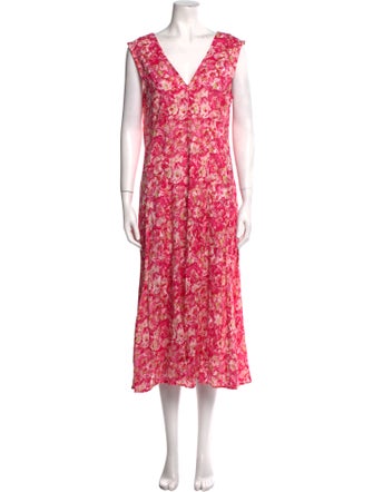 Derek Lam 10 Crosby Floral Print Long Dress