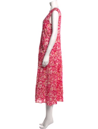 Derek Lam 10 Crosby Floral Print Long Dress