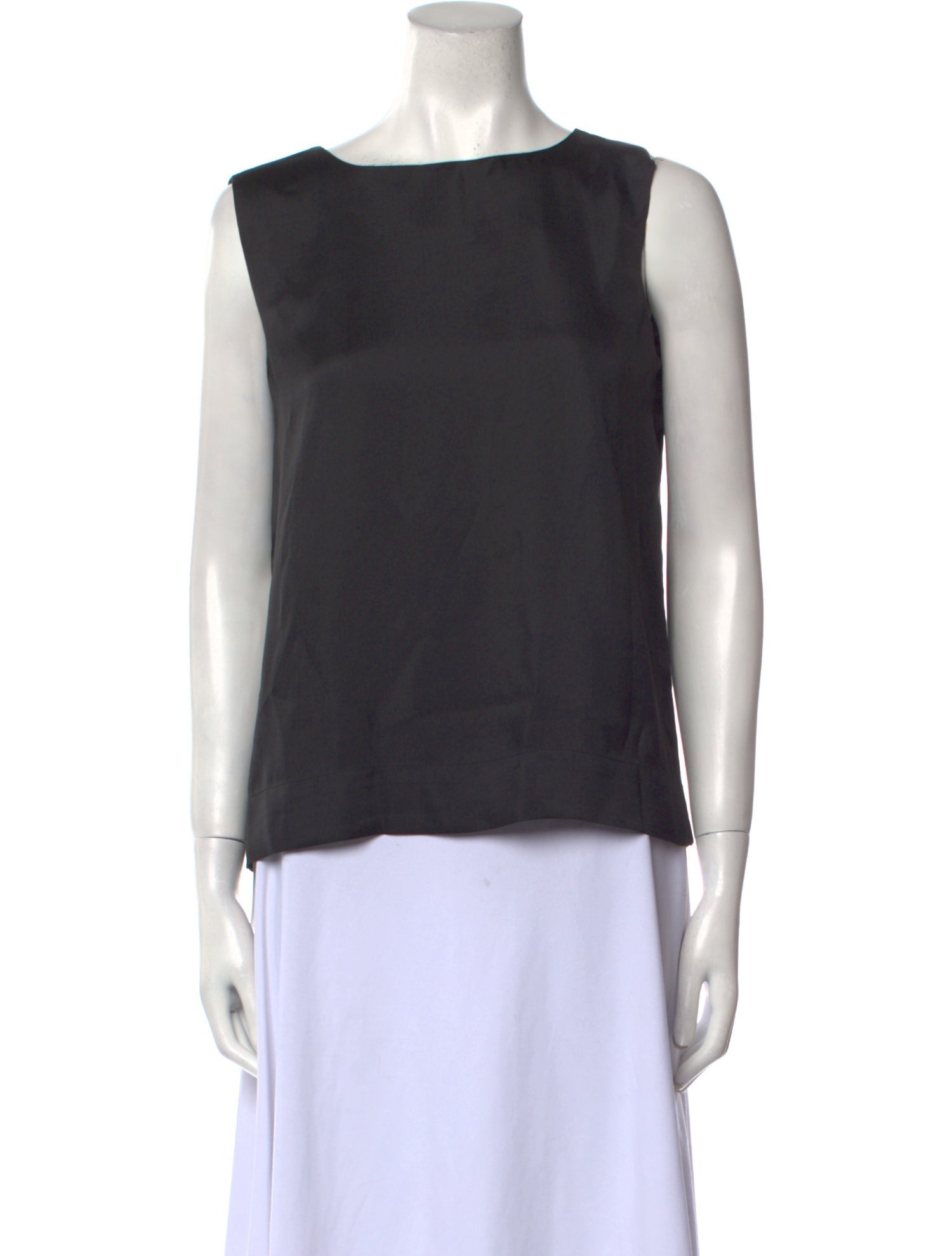 Derek Lam 10 Crosby Bateau Neckline Sleeveless Top