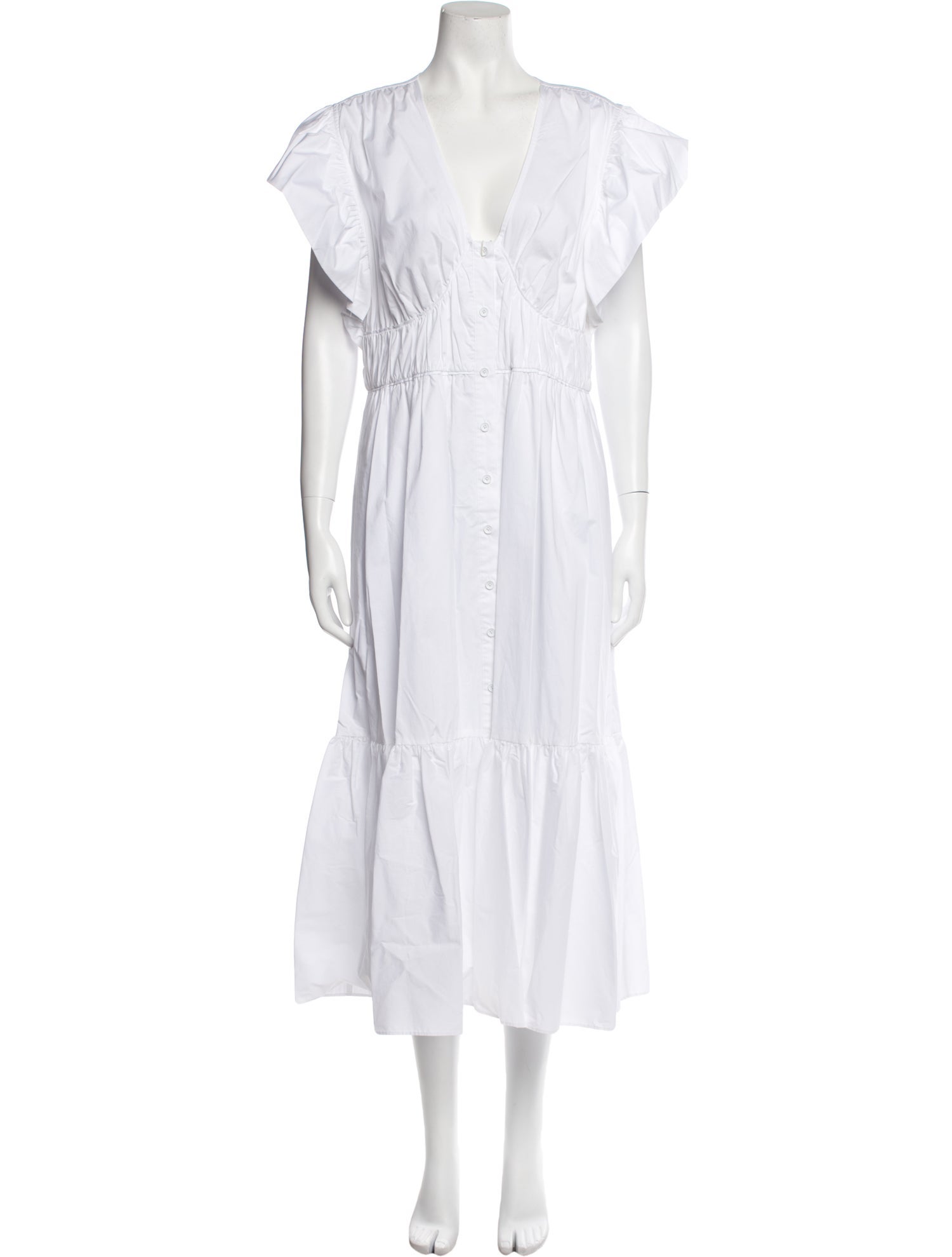 Derek Lam 10 Crosby V-Neck Long Dress