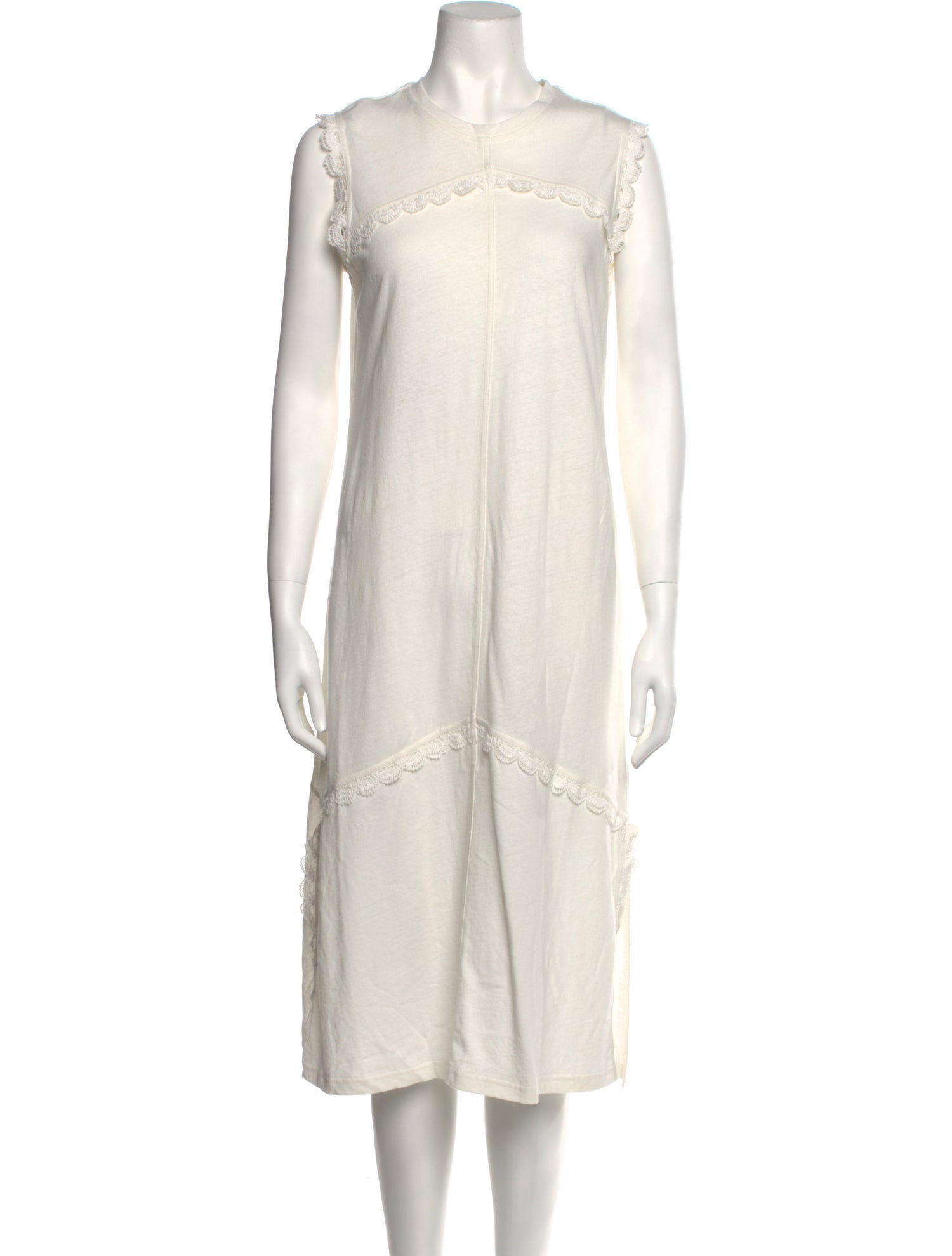 Derek Lam 10 Crosby Crew Neck Sleeveless Tunic