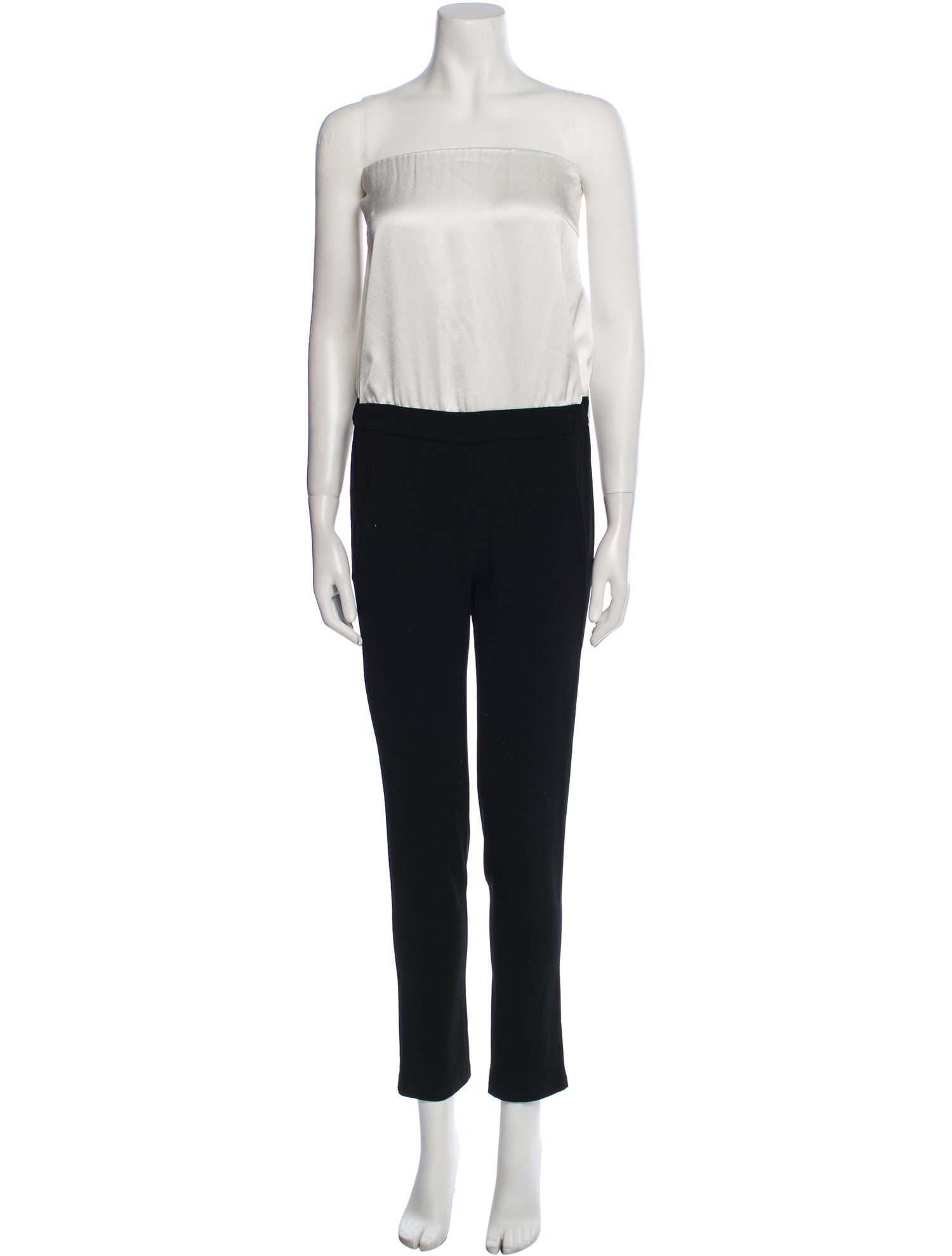 Derek Lam 10 Crosby Colorblock Pattern Strapless Jumpsuit