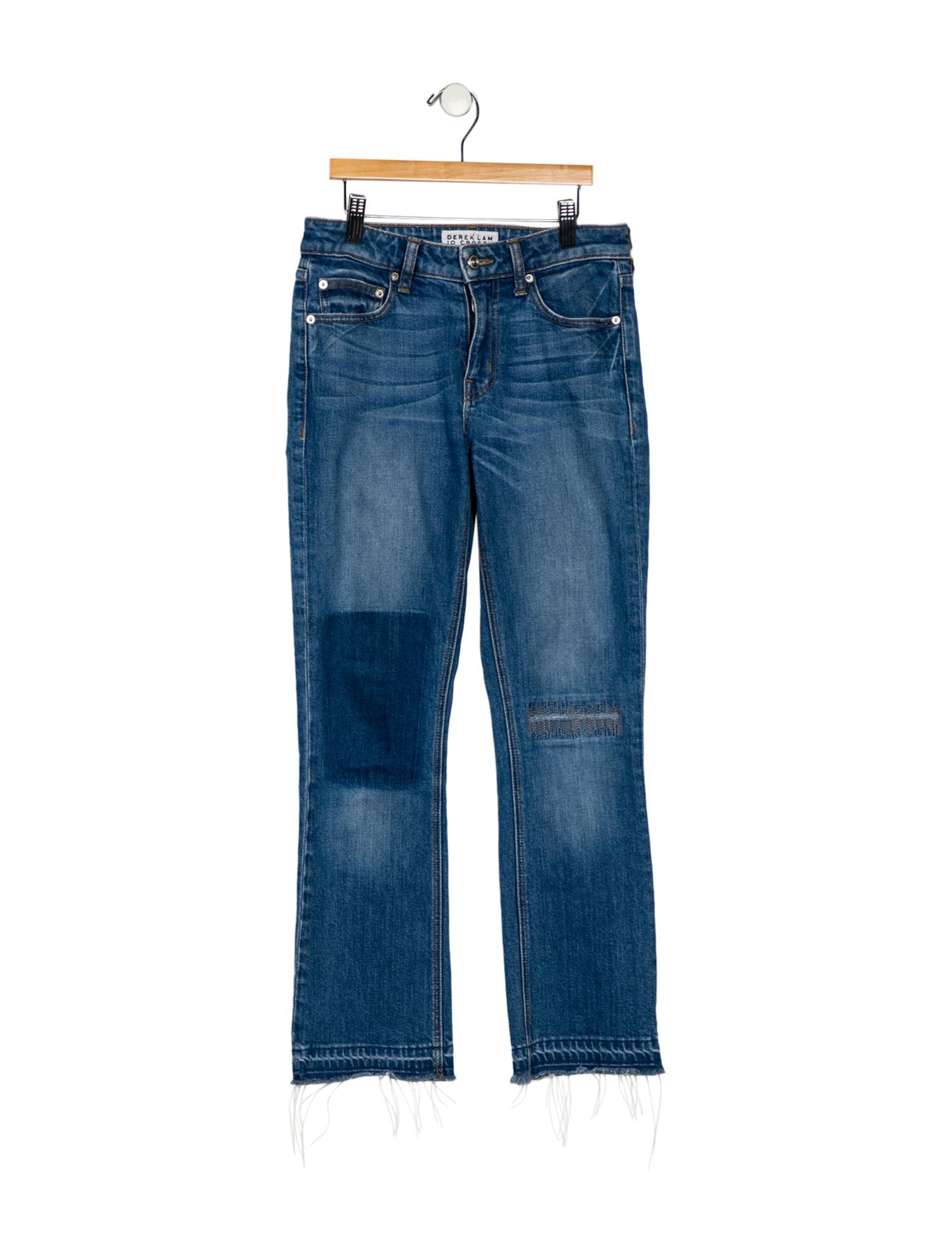 Derek Lam 10 Crosby Mid-Rise Straight Leg Jeans