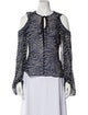 Derek Lam 10 Crosby Silk Printed Blouse