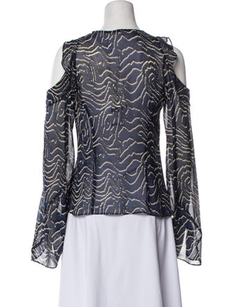 Derek Lam 10 Crosby Silk Printed Blouse