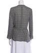 Derek Lam 10 Crosby Plaid Print V-Neck Blouse