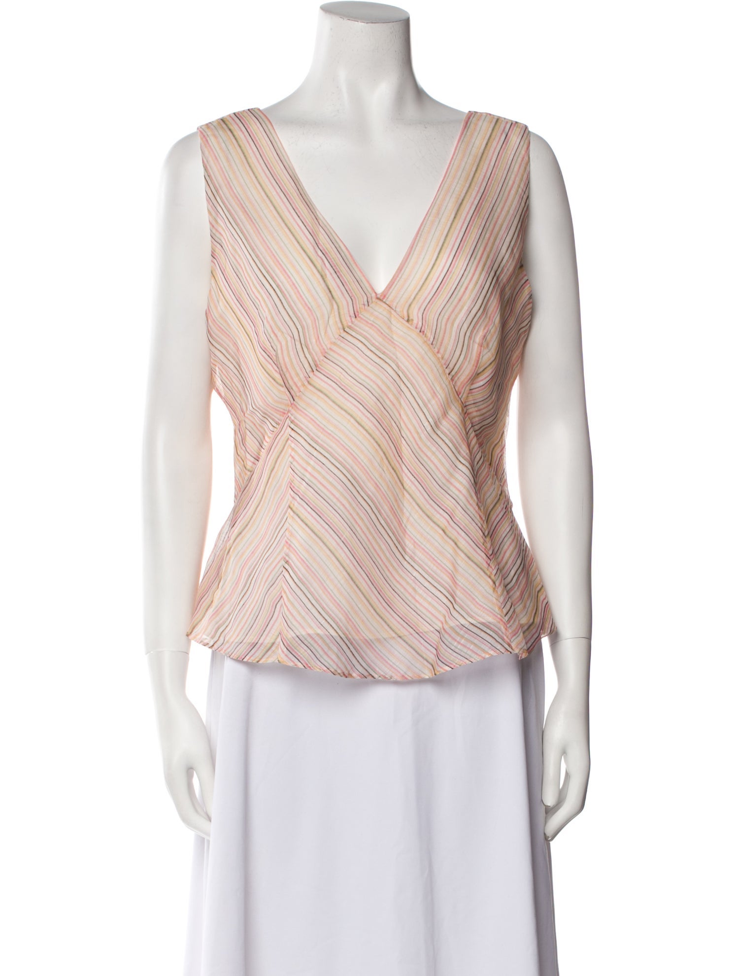 Derek Lam 10 Crosby Linen Striped Top