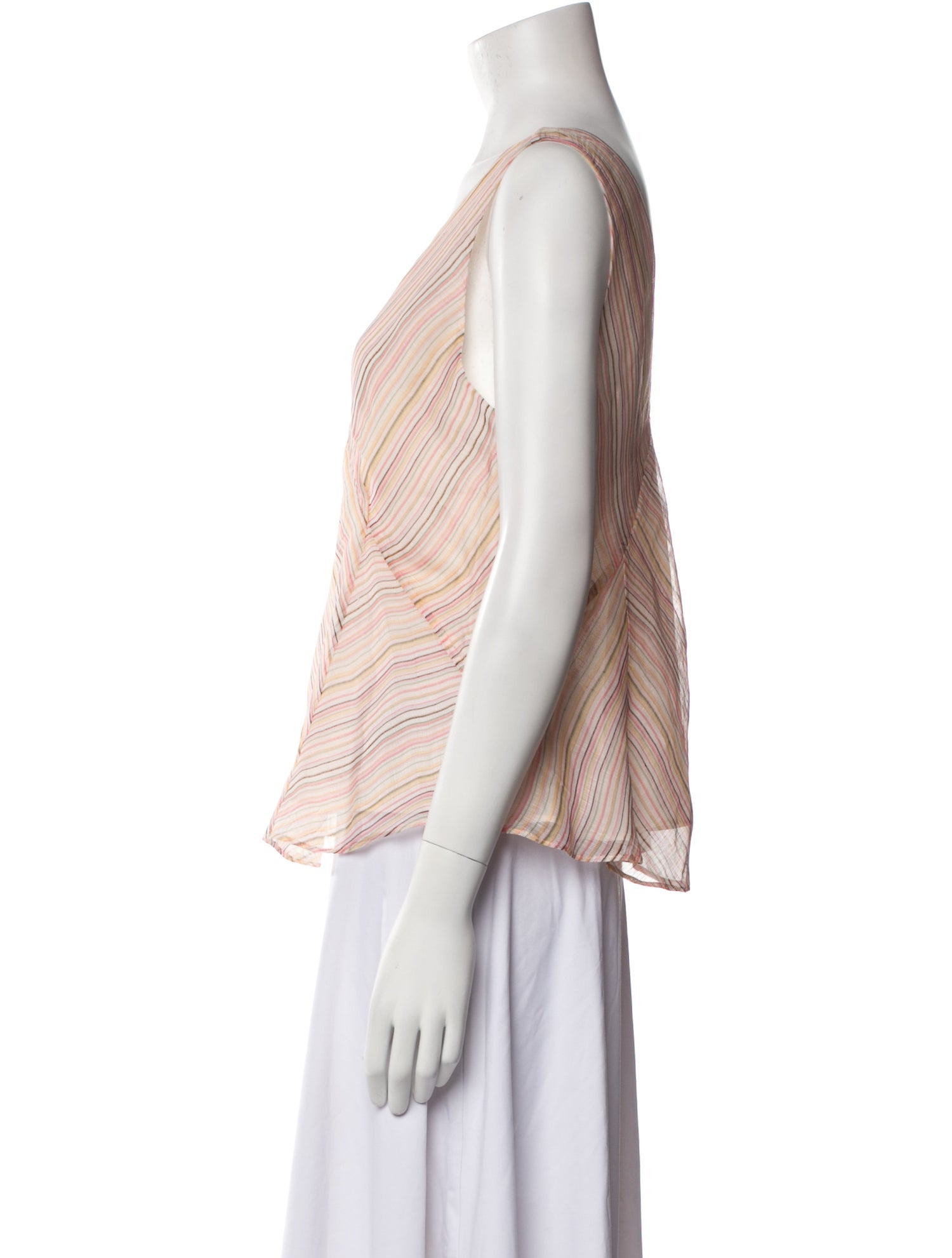 Derek Lam 10 Crosby Linen Striped Top