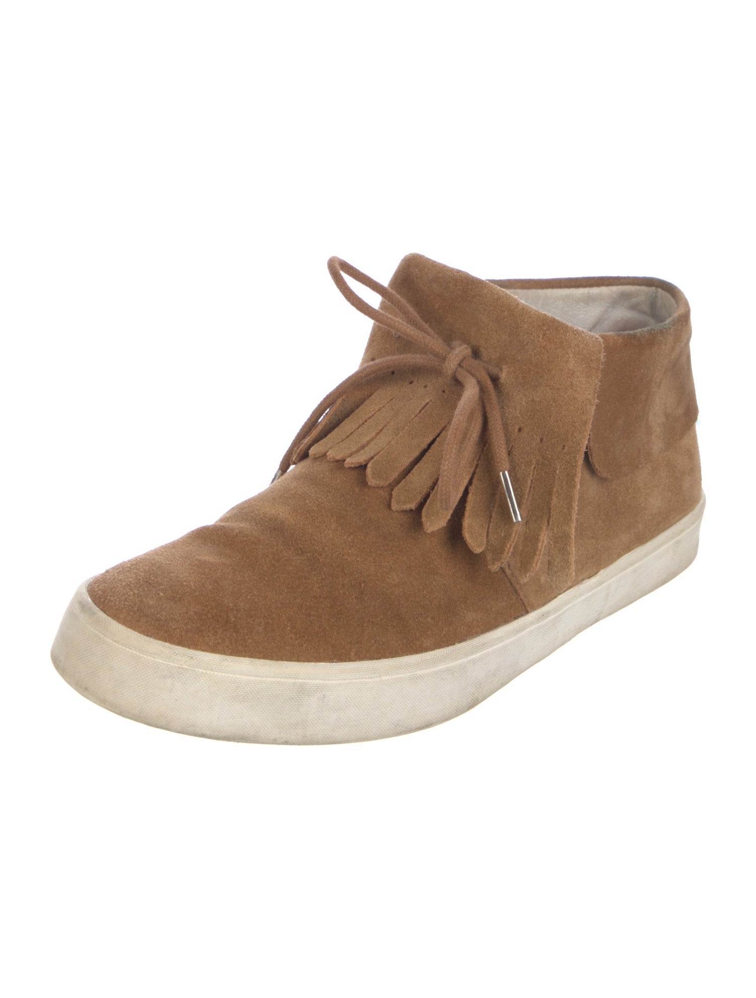 Derek Lam 10 Crosby Suede Fringe Trim Accent Sneakers