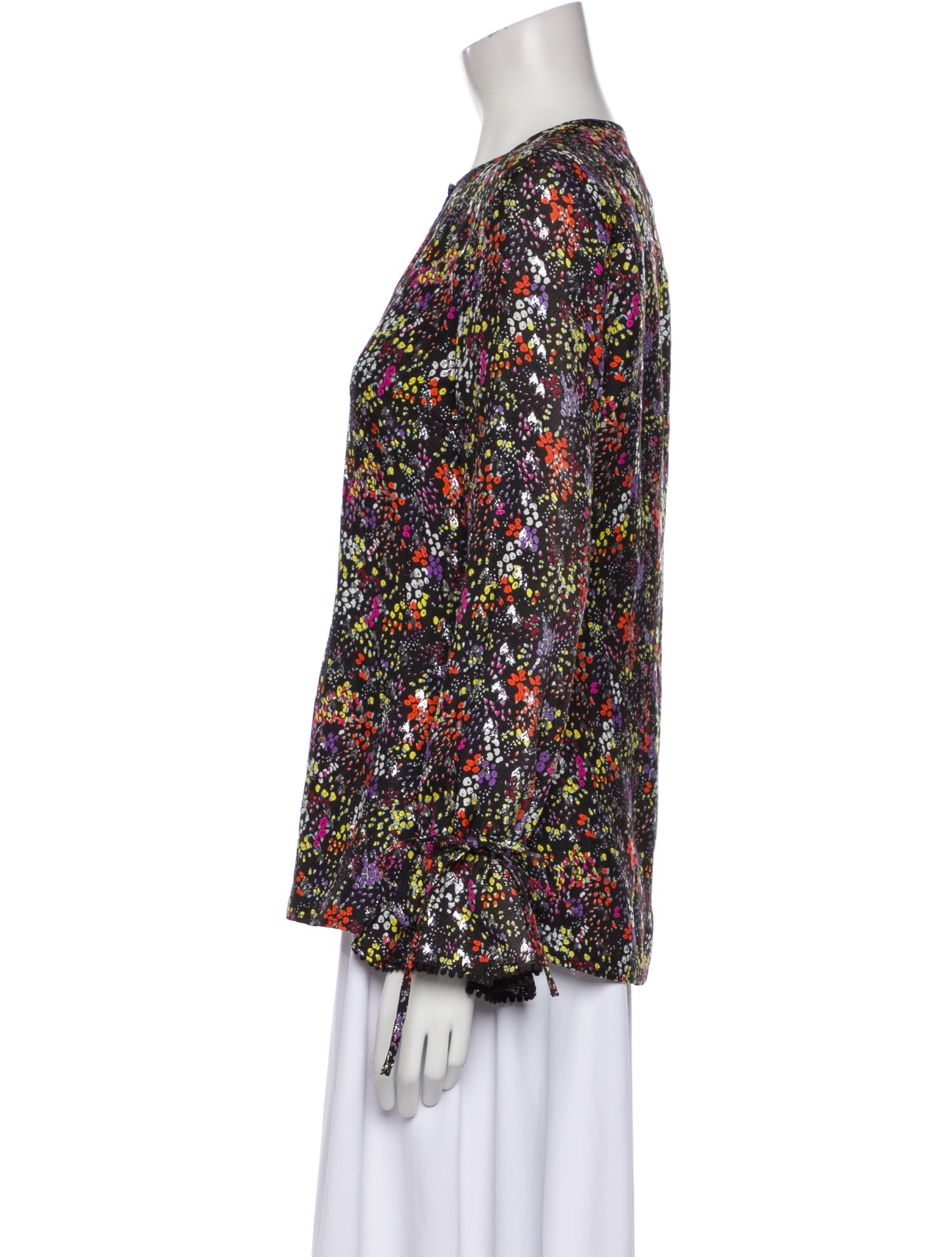 Derek Lam 10 Crosby Silk Floral Print Blouse