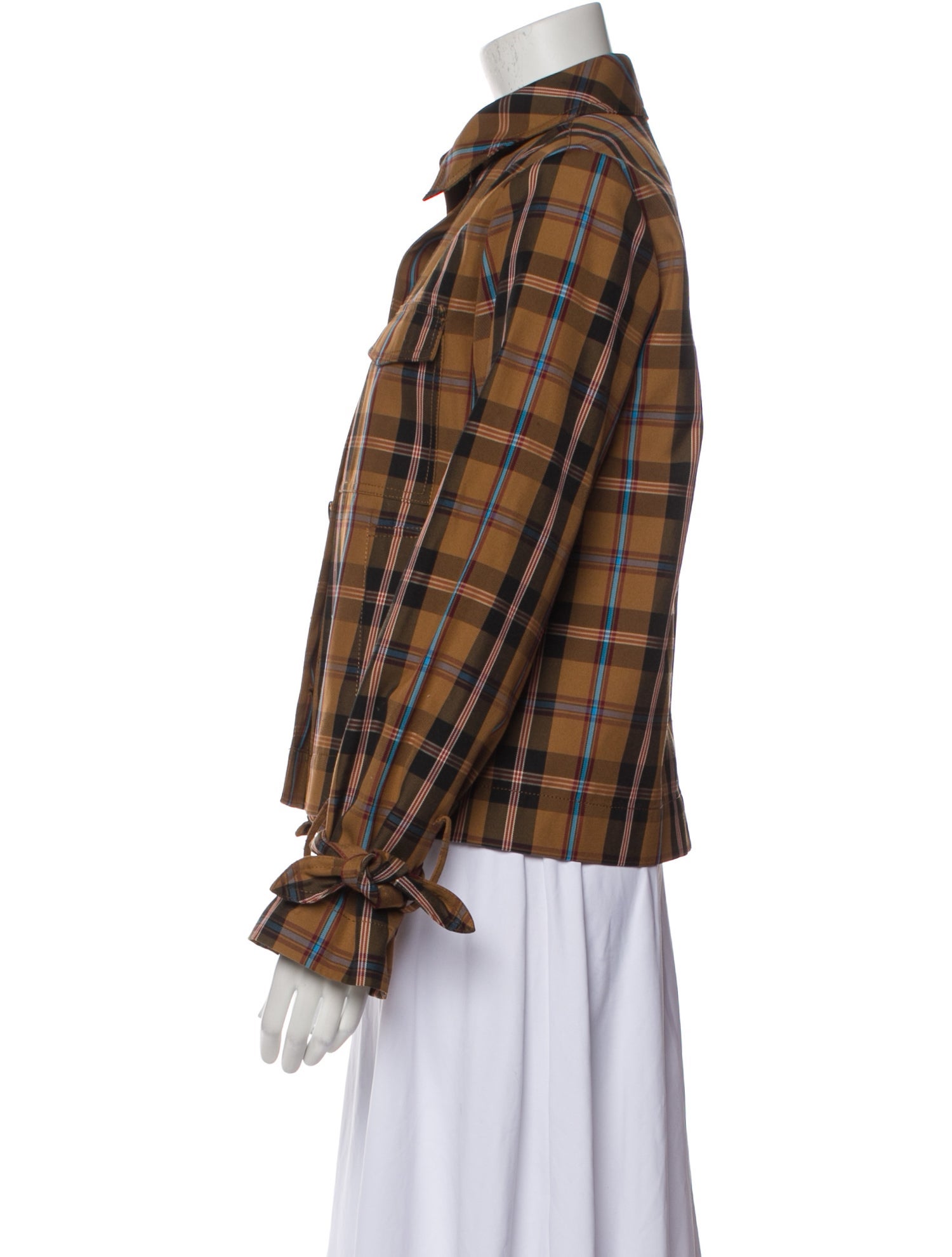 Derek Lam 10 Crosby Plaid Print Jacket