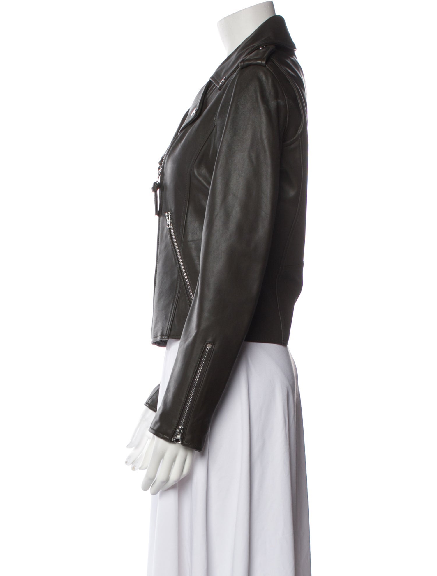 Derek Lam 10 Crosby Lamb Leather Biker Jacket