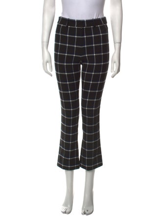 Derek Lam 10 Crosby Plaid Print Straight Leg Pants