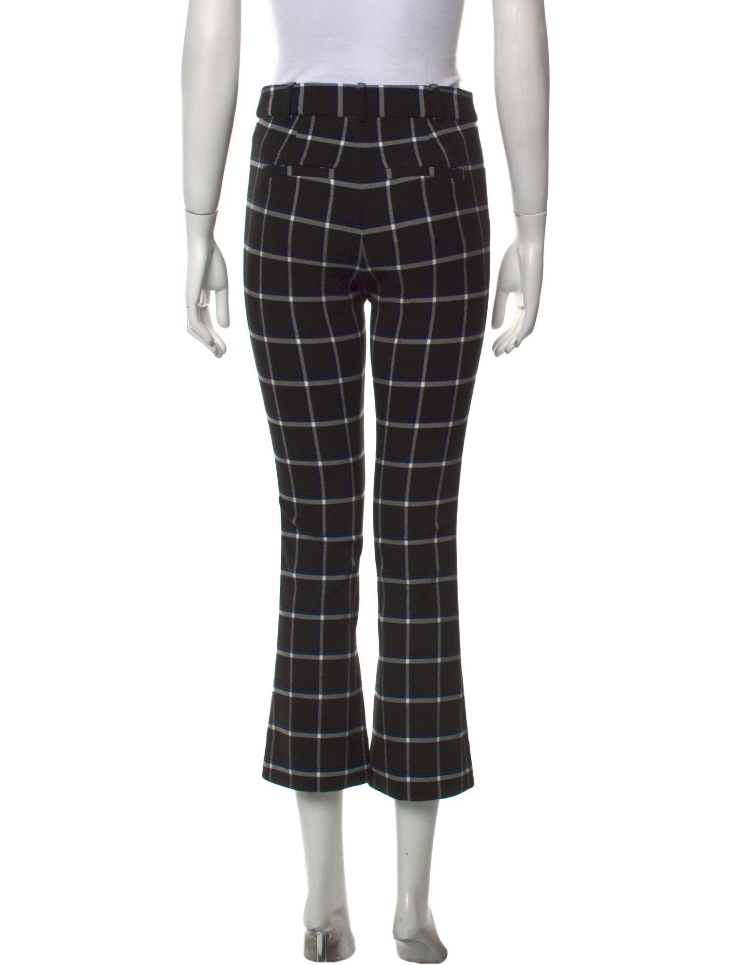 Derek Lam 10 Crosby Plaid Print Straight Leg Pants