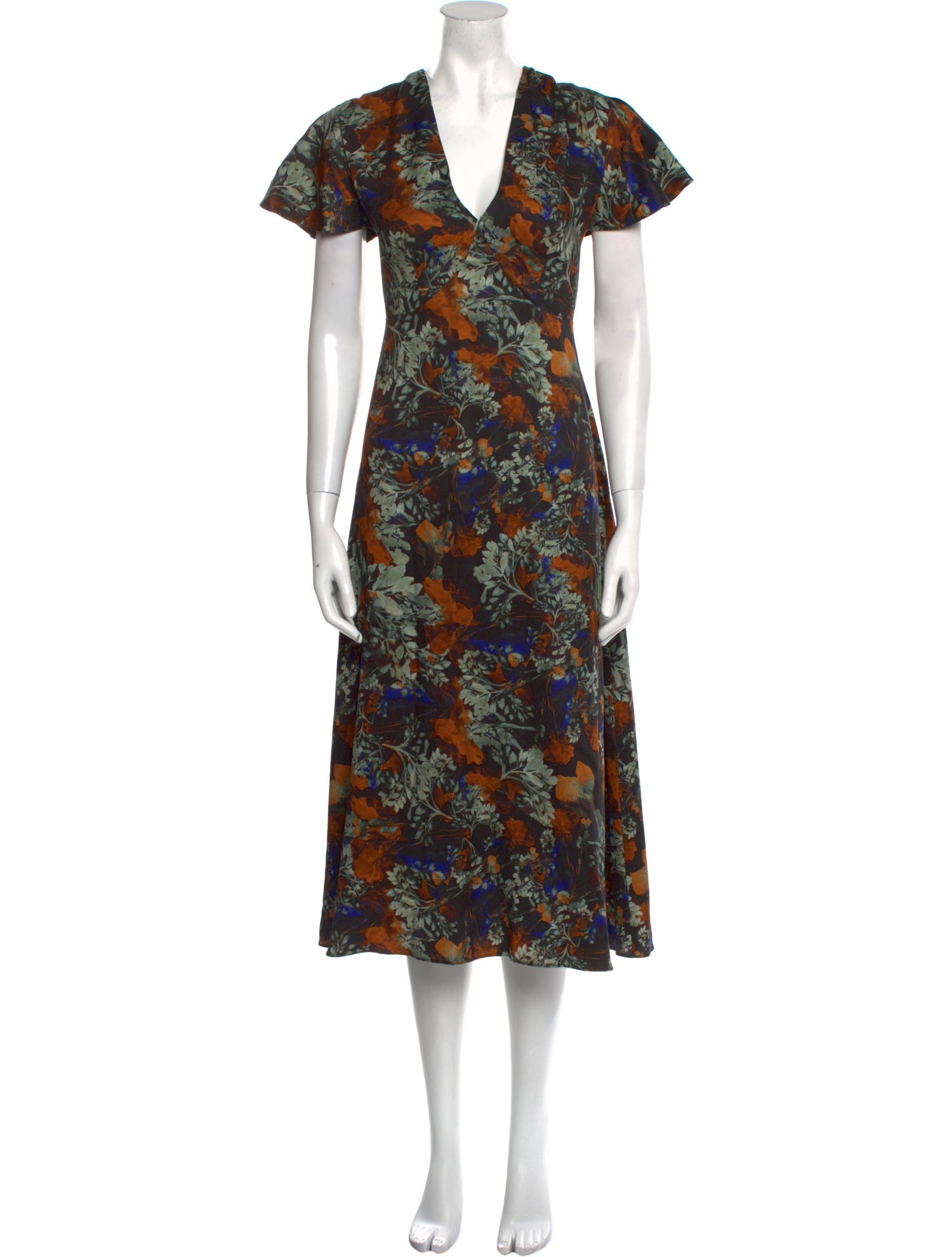 Derek Lam 10 Crosby Floral Print Long Dress