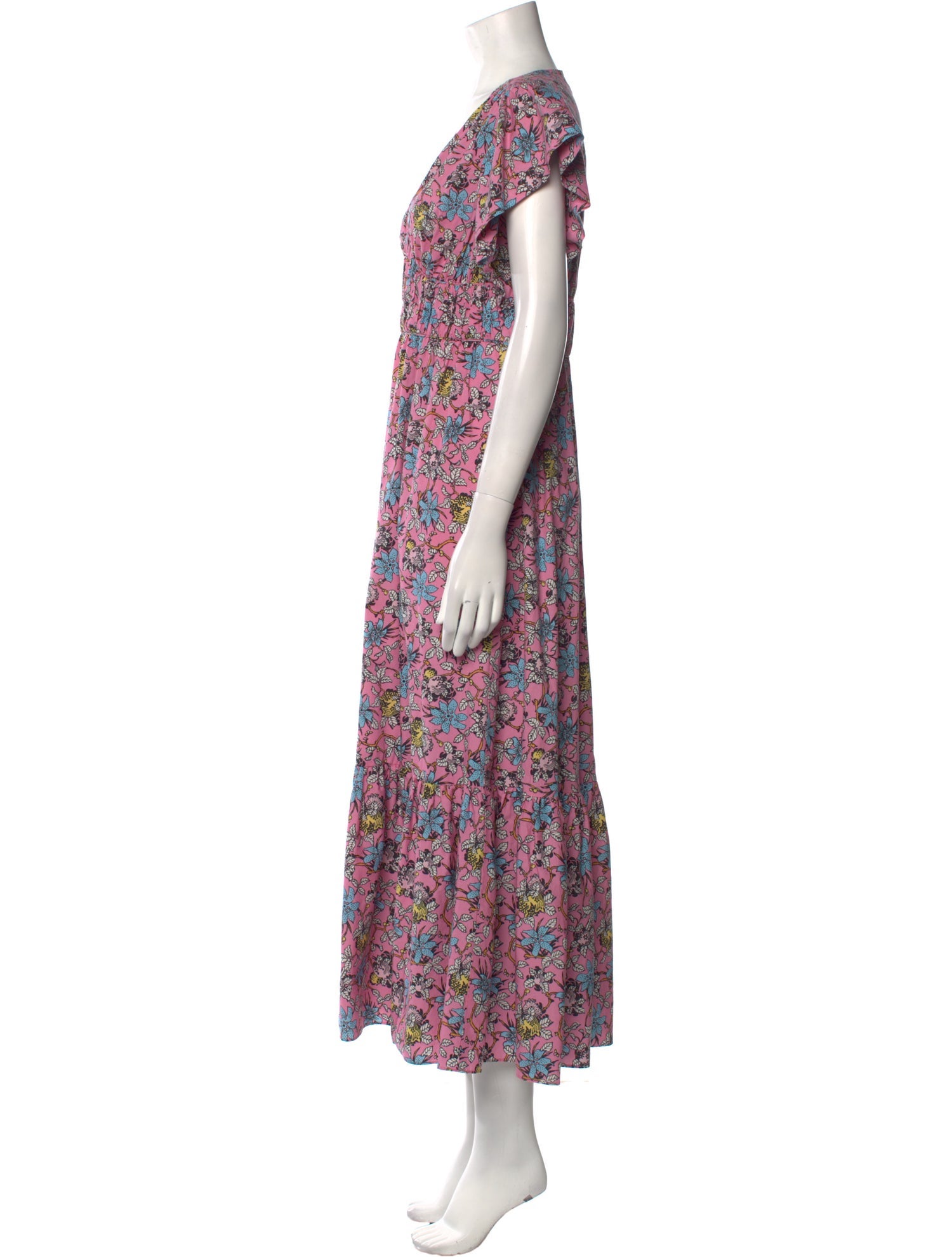 Derek Lam 10 Crosby Floral Print Long Dress