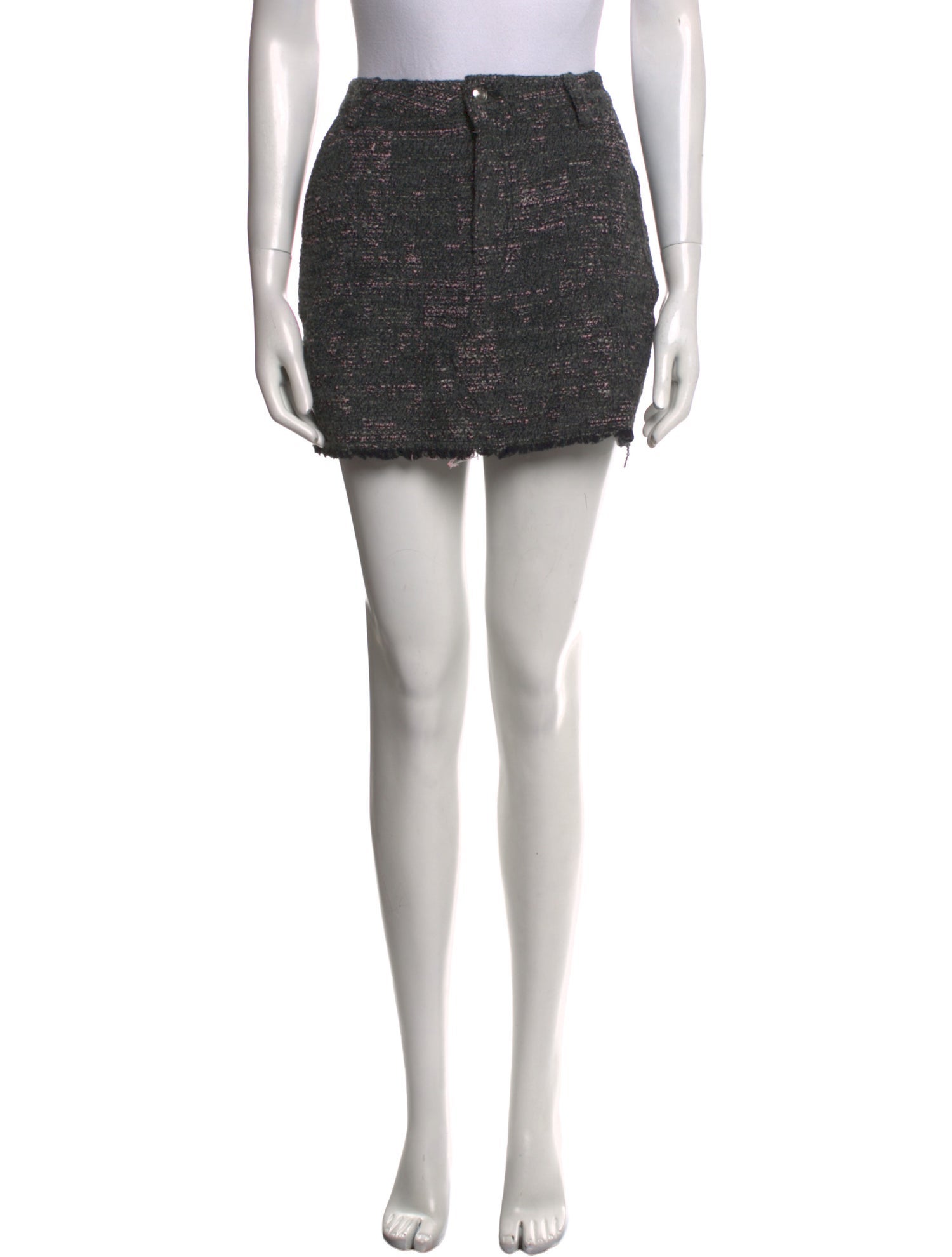 Derek Lam 10 Crosby Raw-Edge Trim Mini Skirt