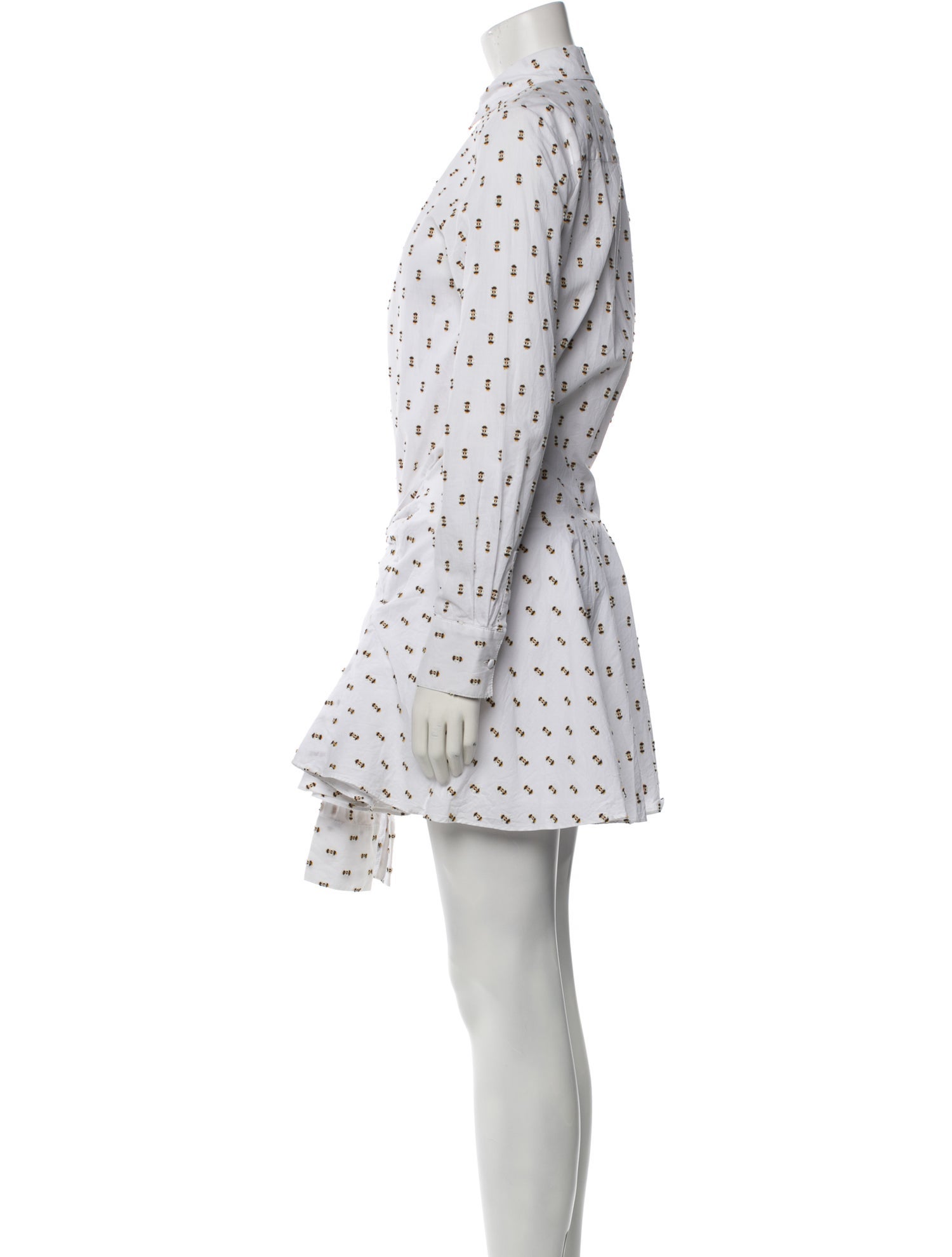 Derek Lam 10 Crosby Polka Dot Print Knee-Length Dress