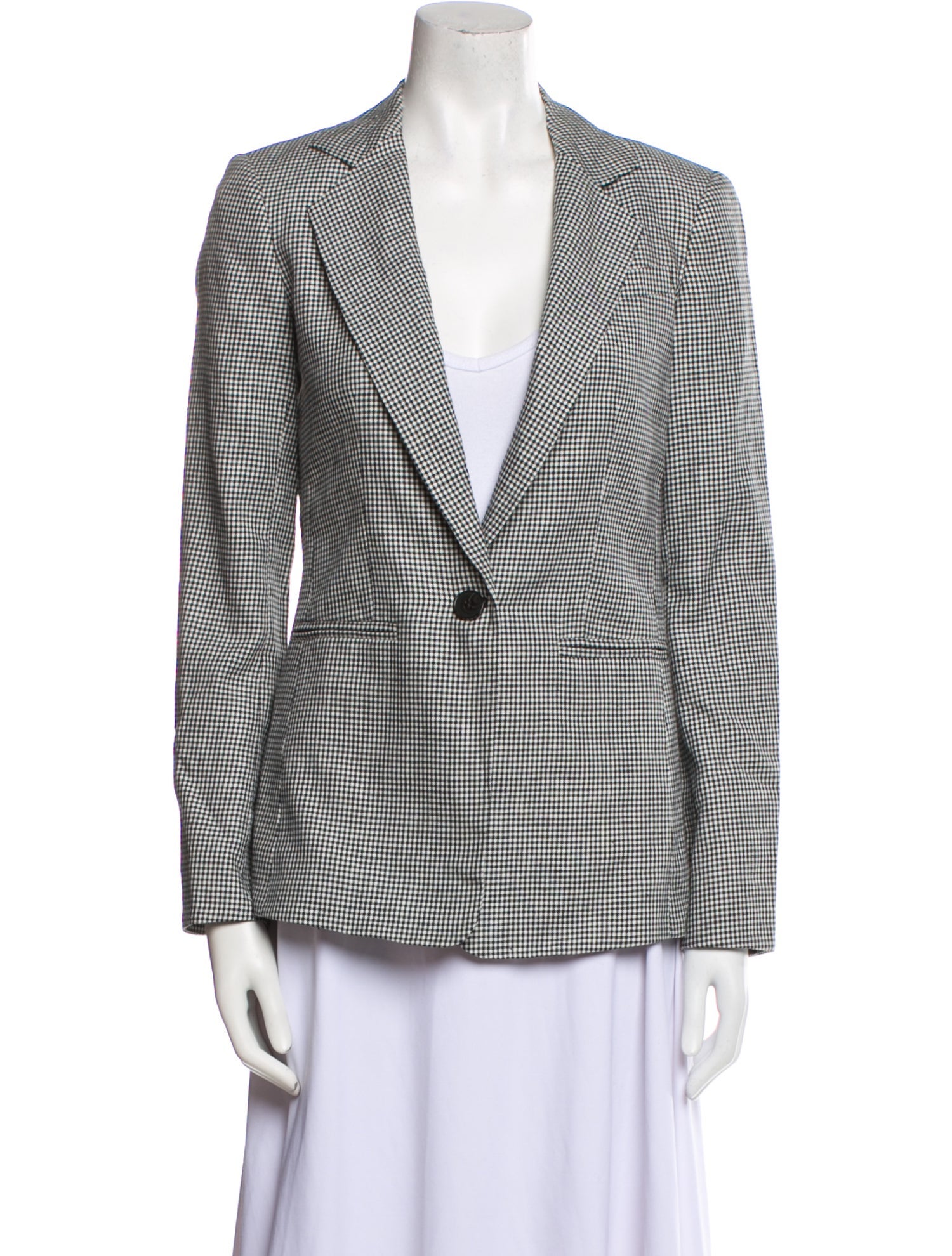Derek Lam 10 Crosby Linen Plaid Print Blazer w/ Tags