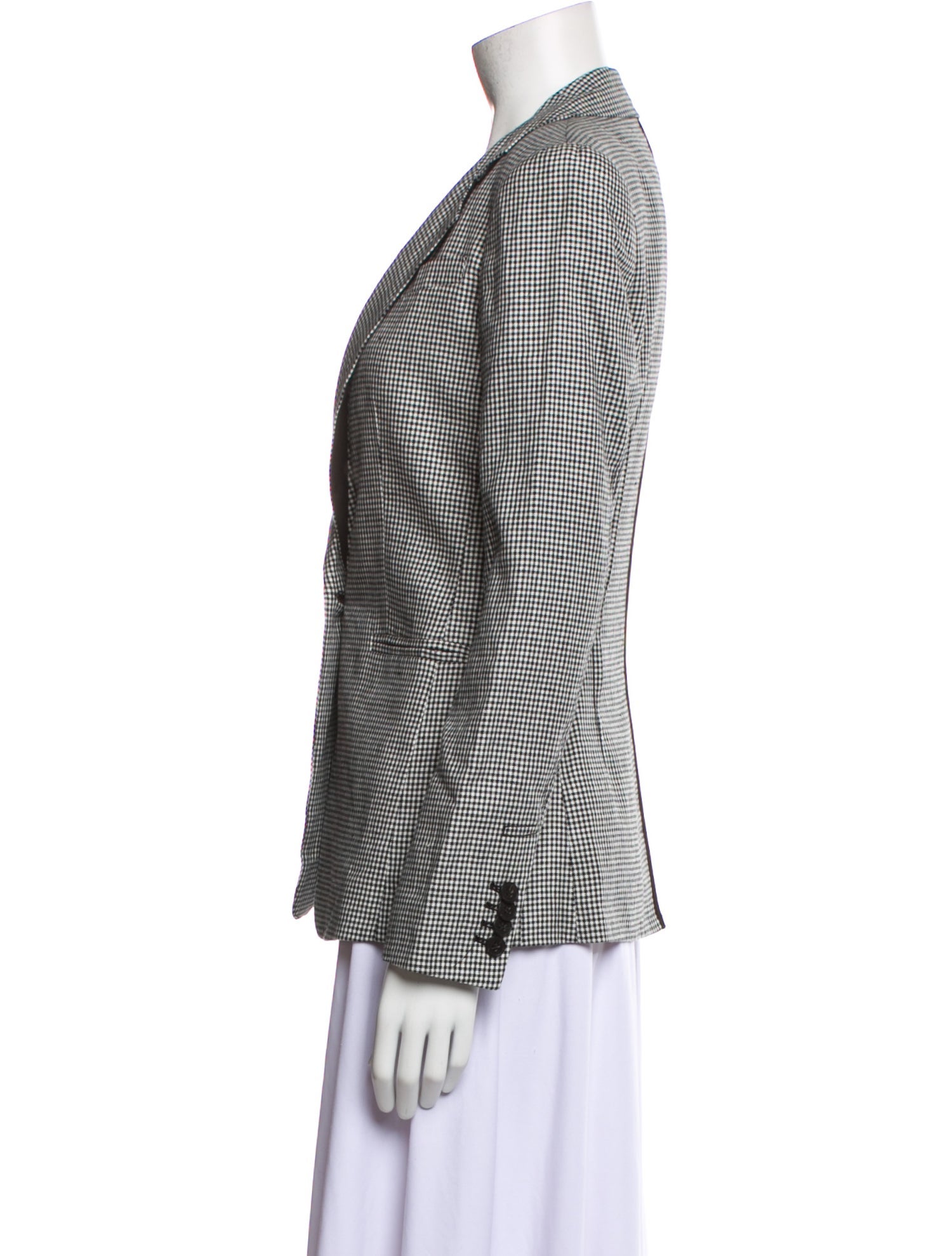 Derek Lam 10 Crosby Linen Plaid Print Blazer w/ Tags