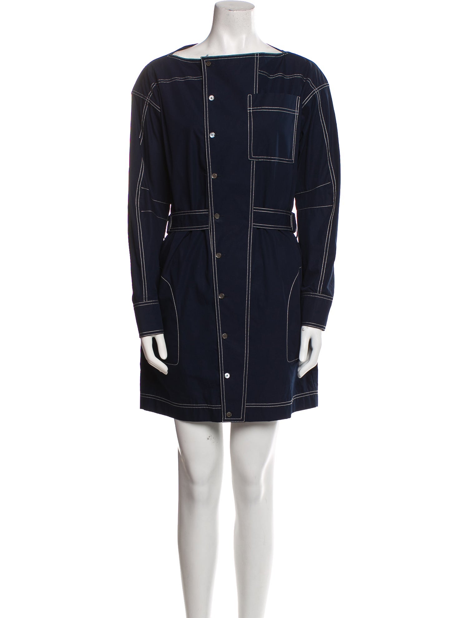 Derek Lam 10 Crosby Bateau Neckline Mini Dress