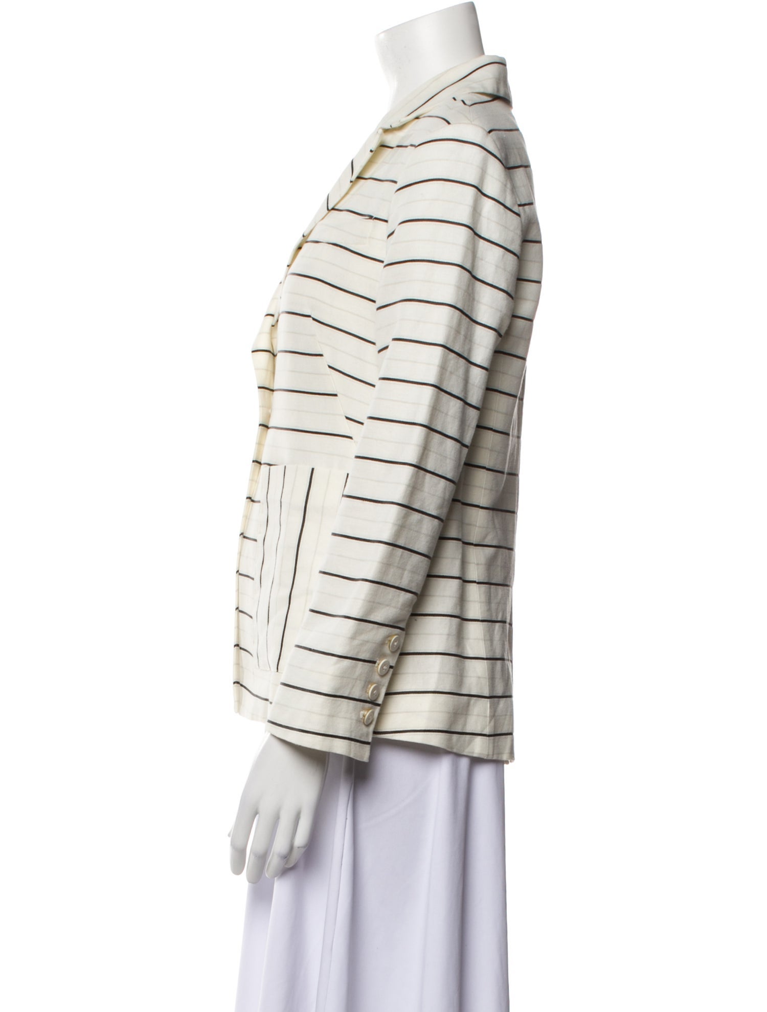 Derek Lam 10 Crosby Linen Striped Blazer