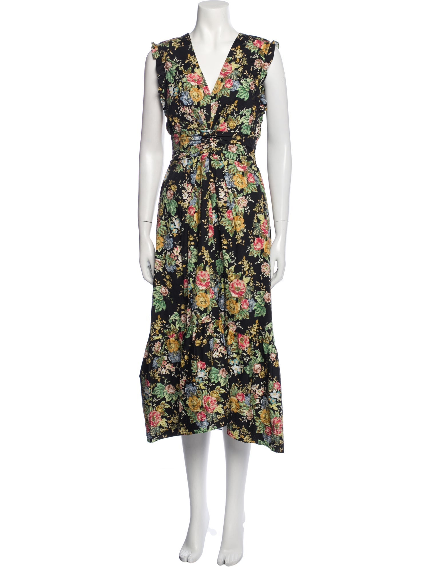 Derek Lam 10 Crosby Floral Print Long Dress
