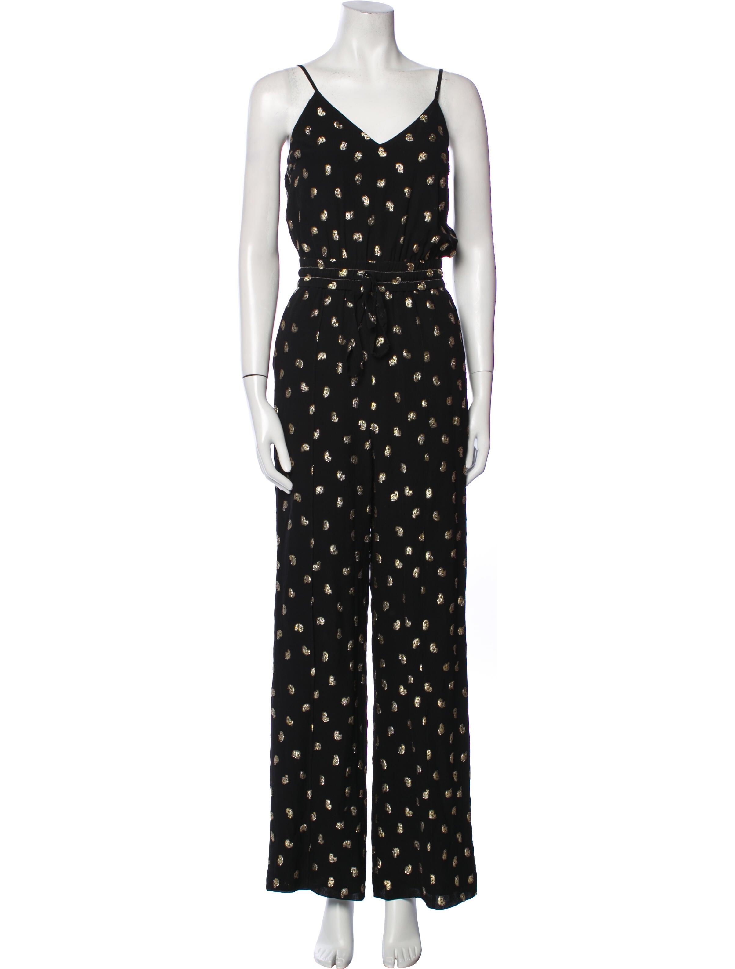 Derek Lam 10 Crosby Printed V-Neck Jumpsuit