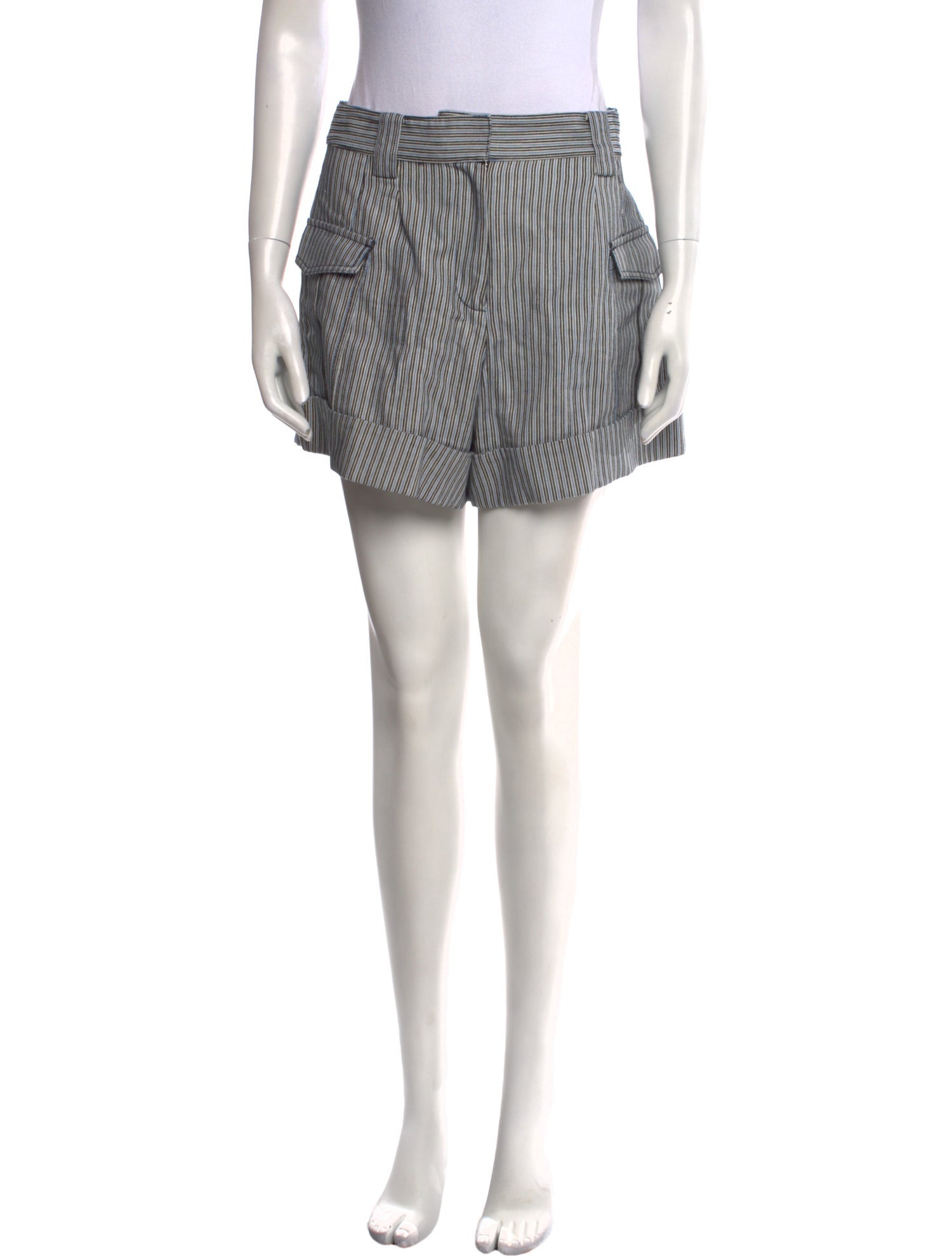 Derek Lam 10 Crosby Striped Mini Shorts