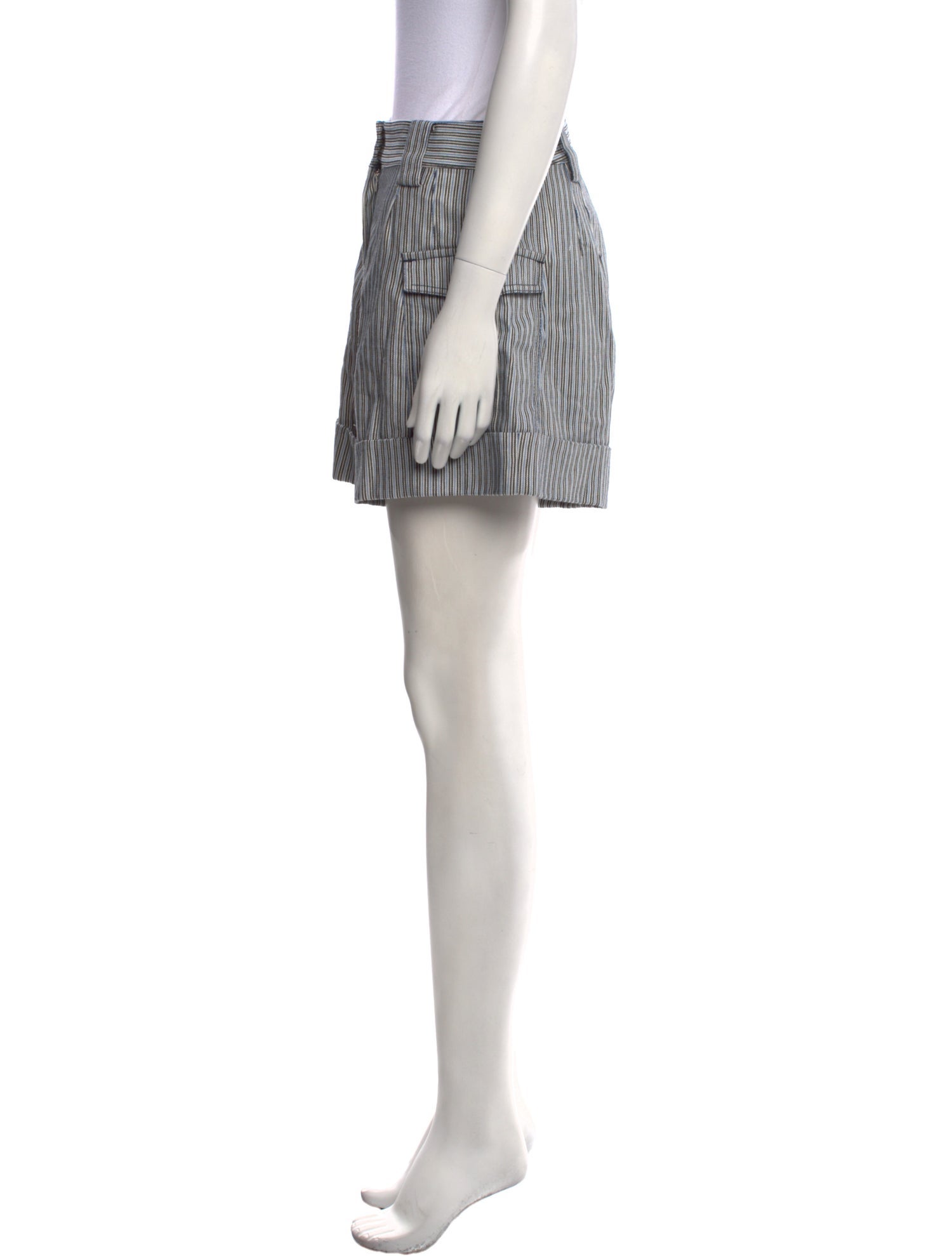 Derek Lam 10 Crosby Striped Mini Shorts