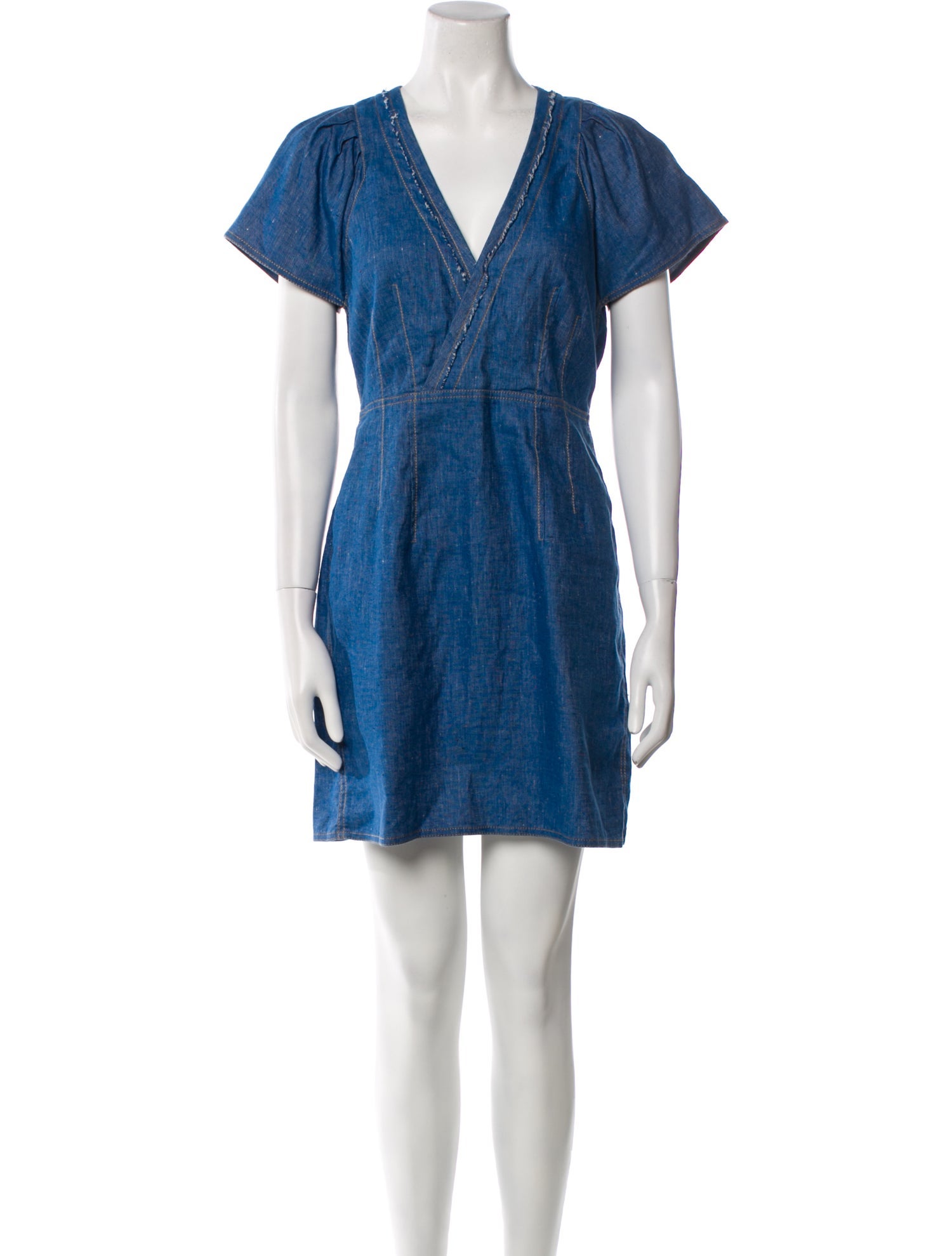 Derek Lam 10 Crosby Plunge Neckline Mini Dress