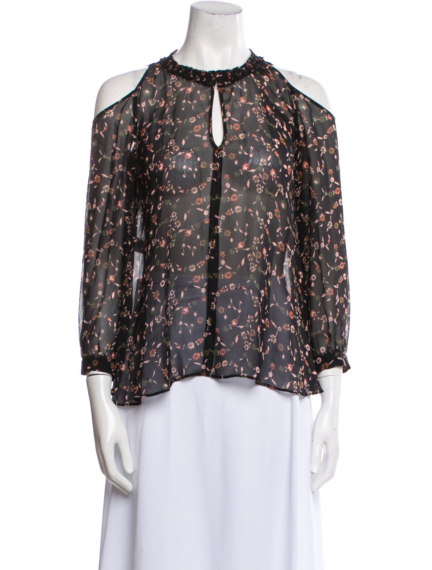 Derek Lam 10 Crosby Silk Floral Print Blouse