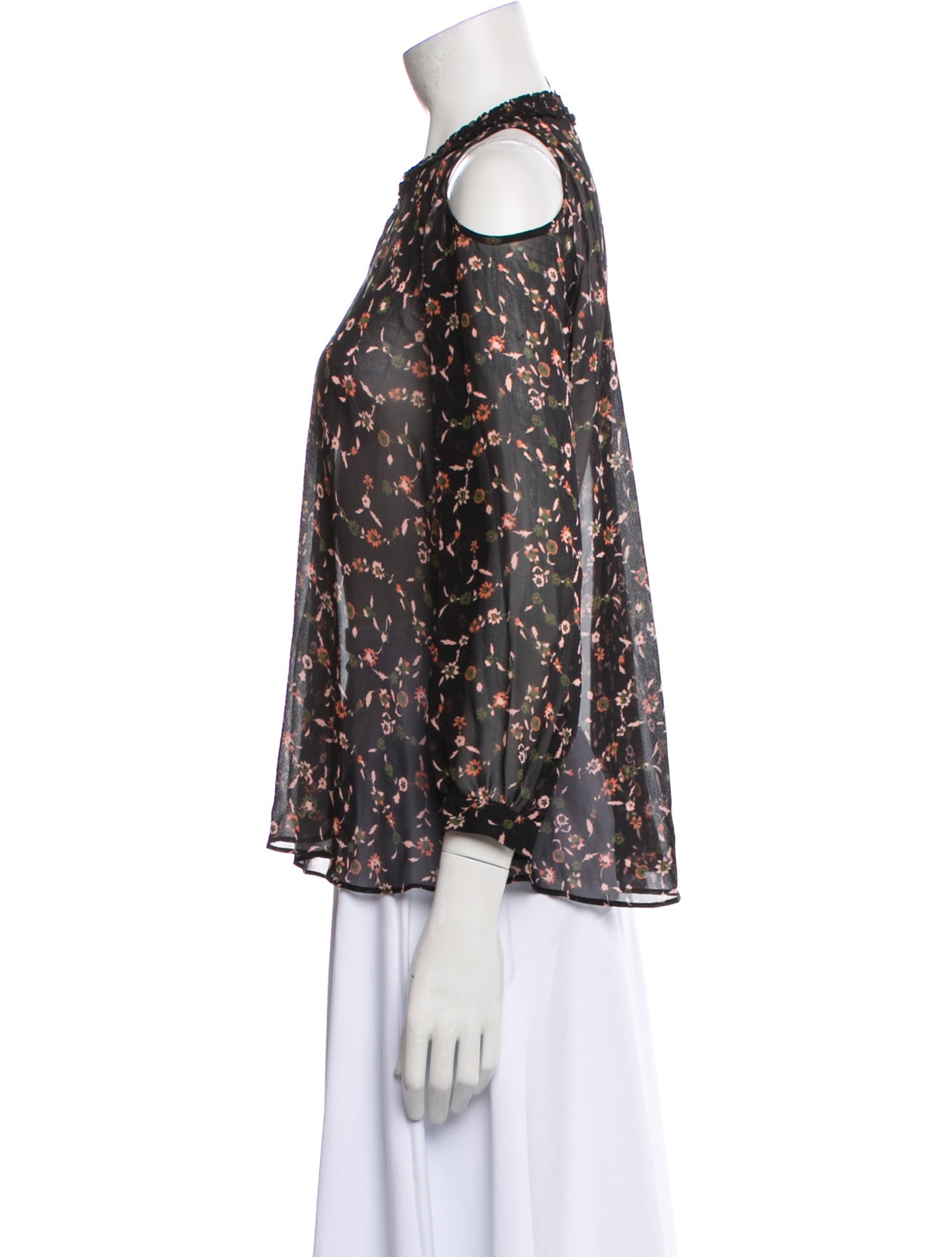 Derek Lam 10 Crosby Silk Floral Print Blouse