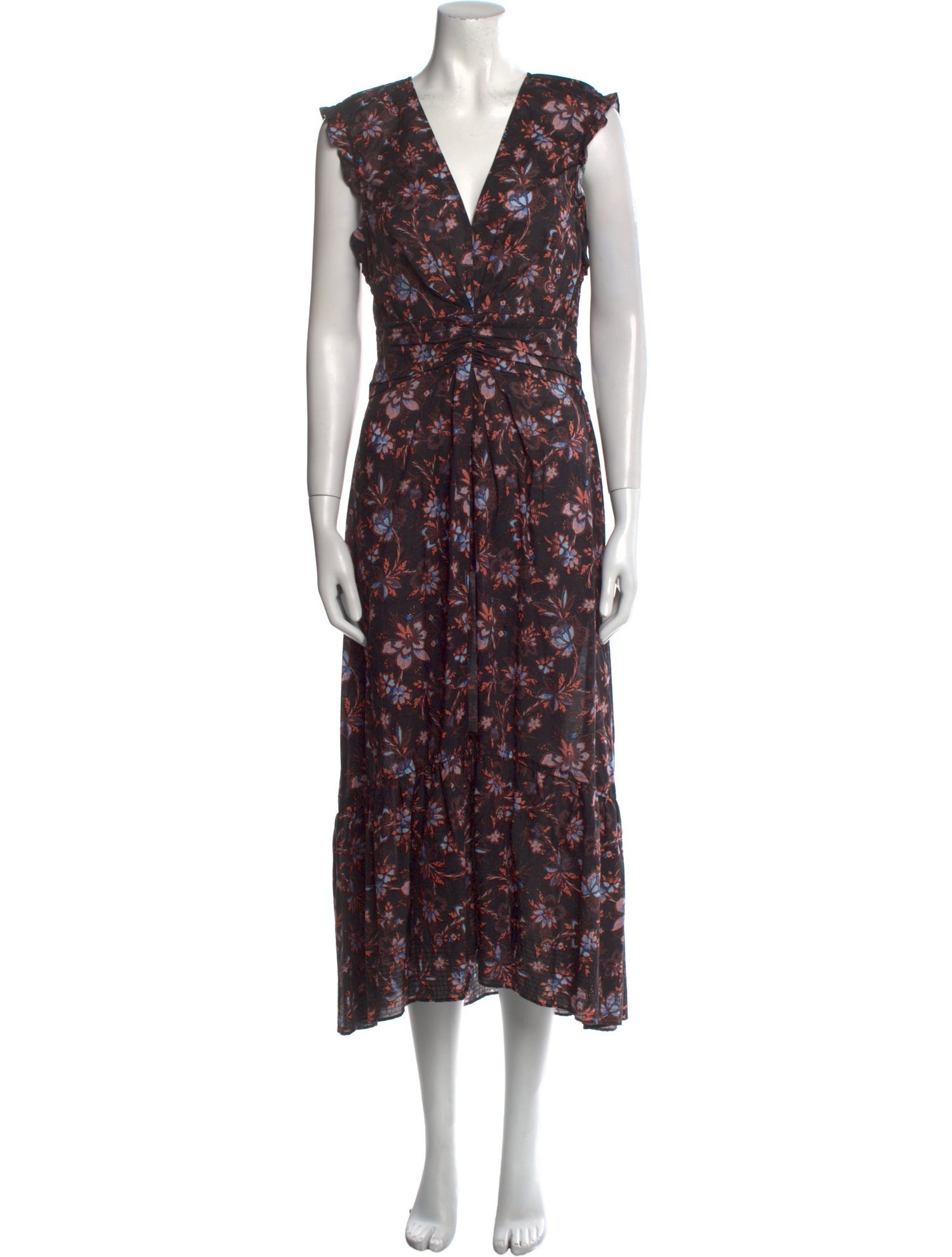 Derek Lam 10 Crosby Floral Print Long Dress