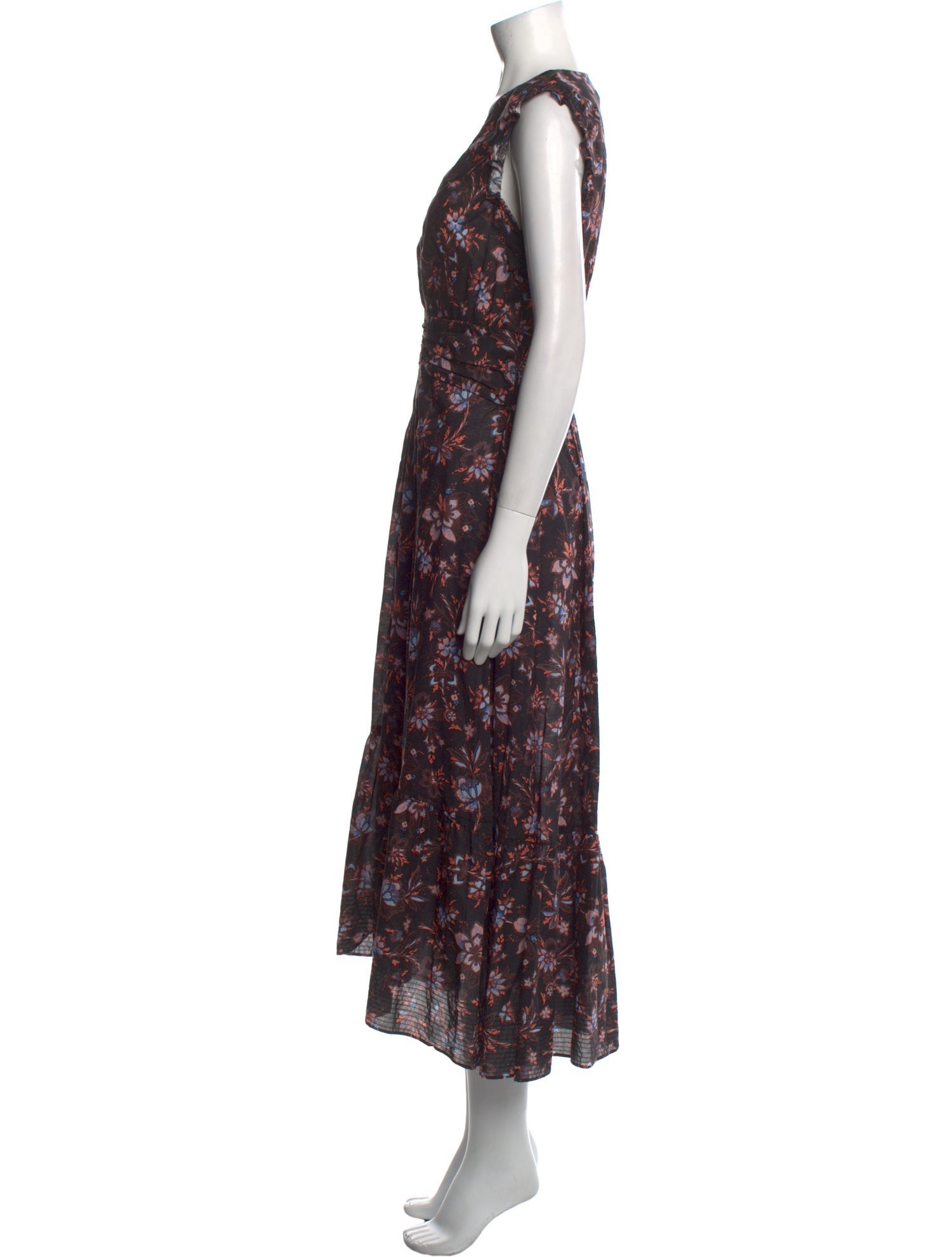 Derek Lam 10 Crosby Floral Print Long Dress