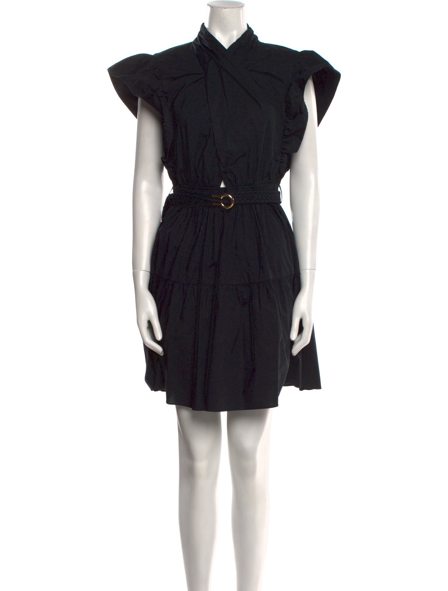 Derek Lam 10 Crosby Mock Neck Knee-Length Dress