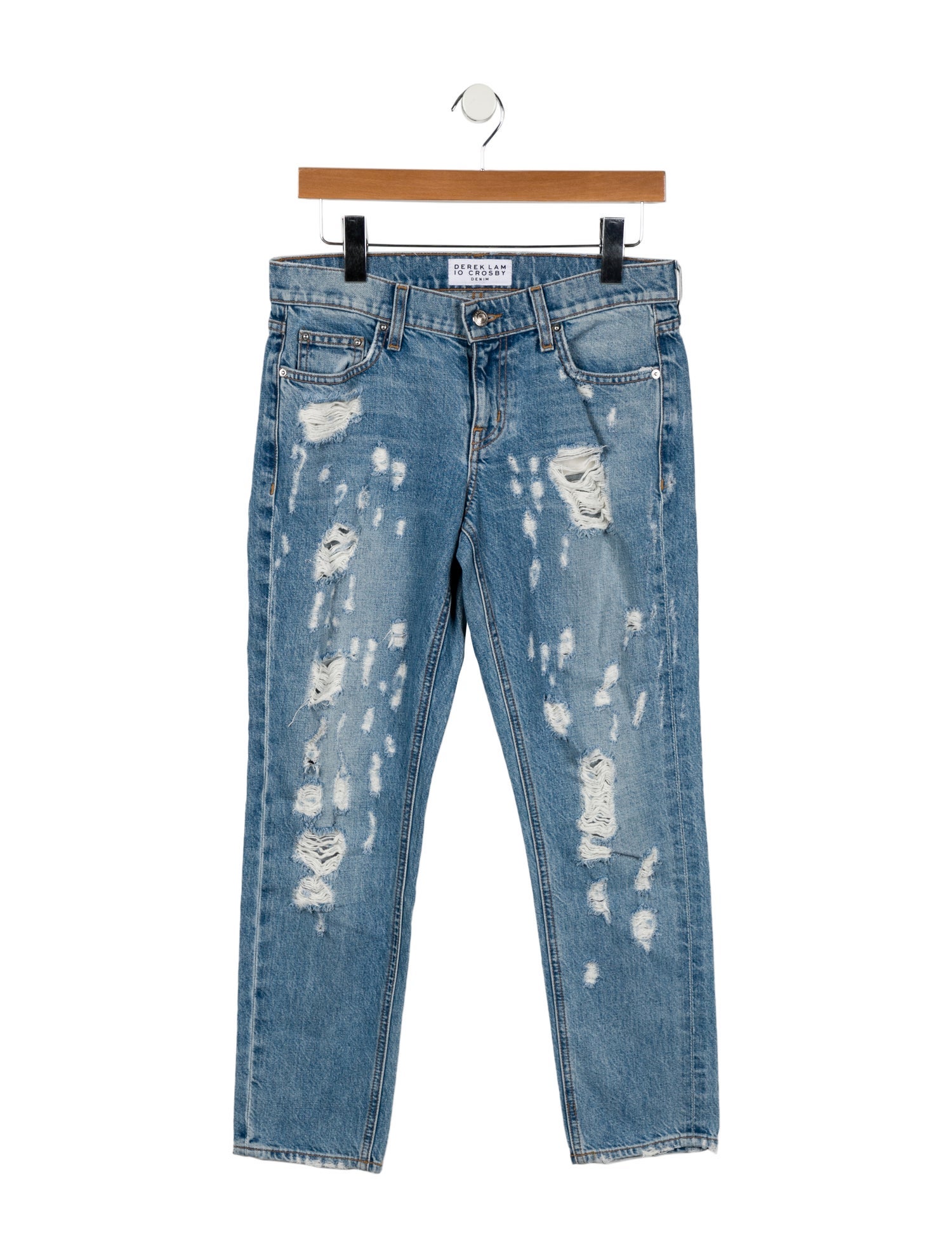 Derek Lam 10 Crosby Mid-Rise Straight Leg Jeans