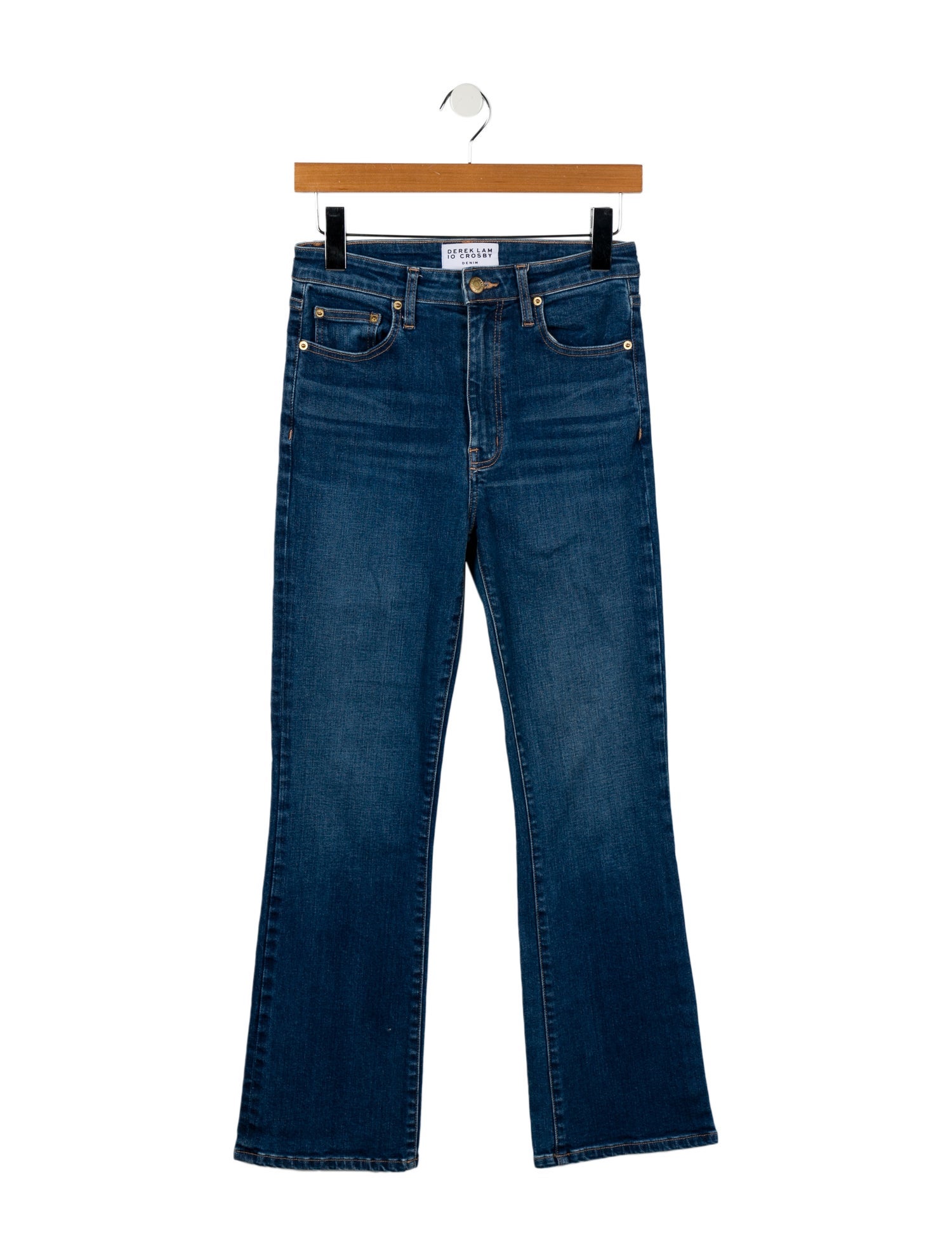 Derek Lam 10 Crosby Mid-Rise Straight Leg Jeans