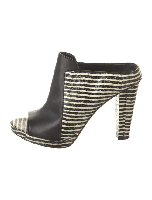 Derek Lam 10 Crosby Snakeskin Striped Slides