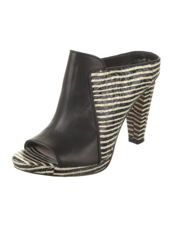 Derek Lam 10 Crosby Snakeskin Striped Slides