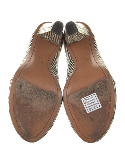 Derek Lam 10 Crosby Snakeskin Striped Slides