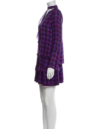 Derek Lam 10 Crosby Silk Houndstooth Print Skirt Set