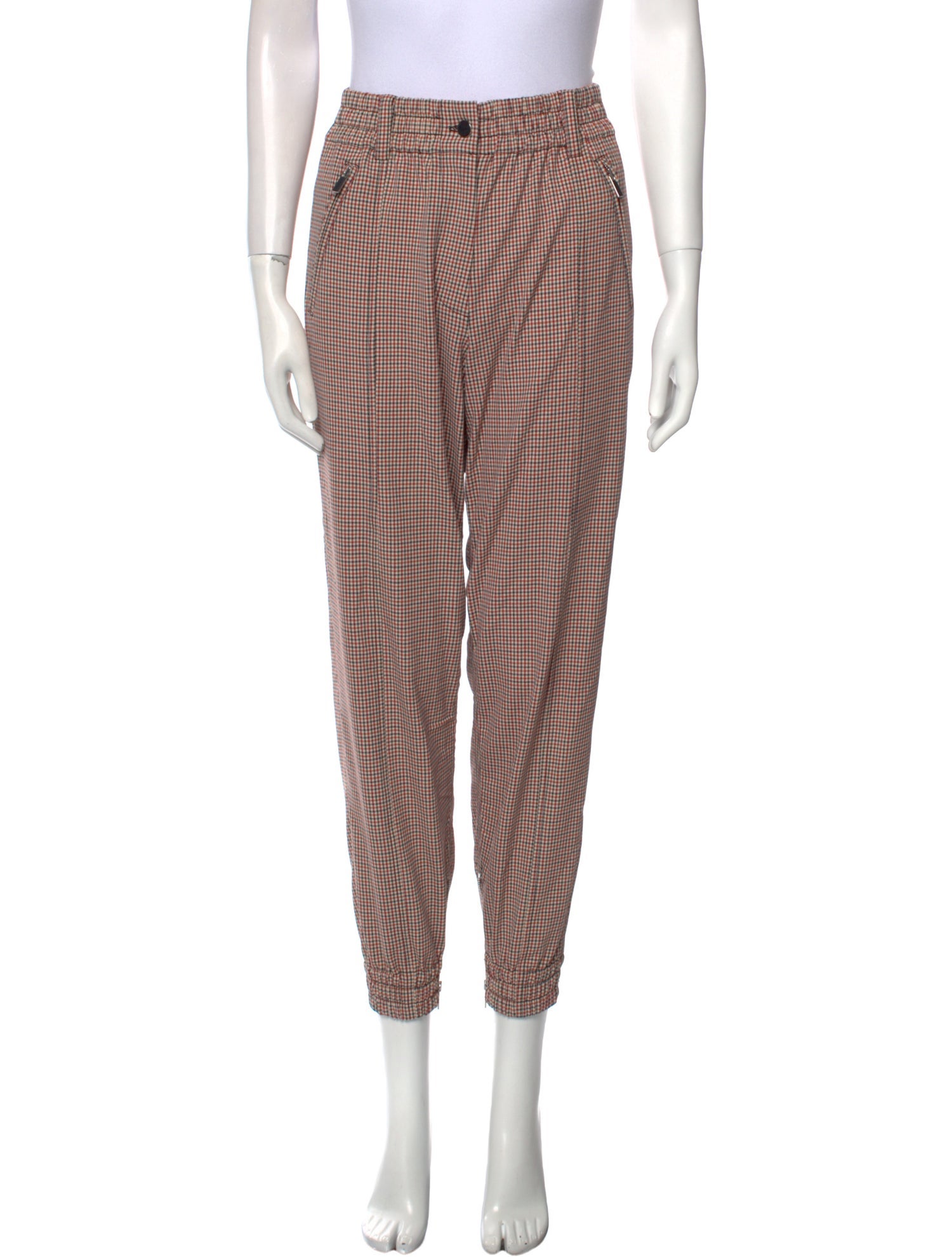 Derek Lam 10 Crosby Plaid Print Skinny Leg Pants
