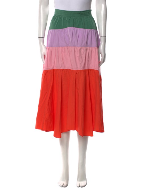 Derek Lam 10 Crosby Colorblock Pattern Midi Length Skirt