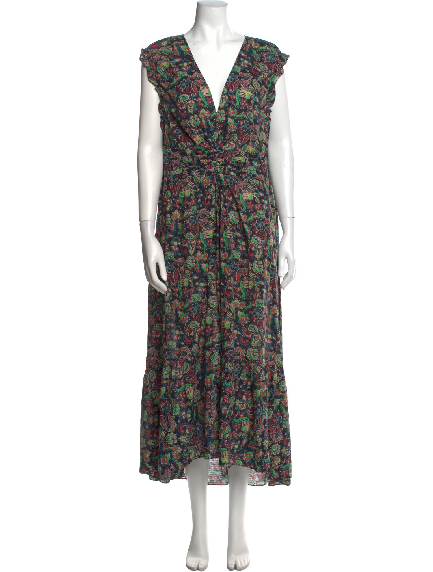 Derek Lam 10 Crosby Floral Print Long Dress