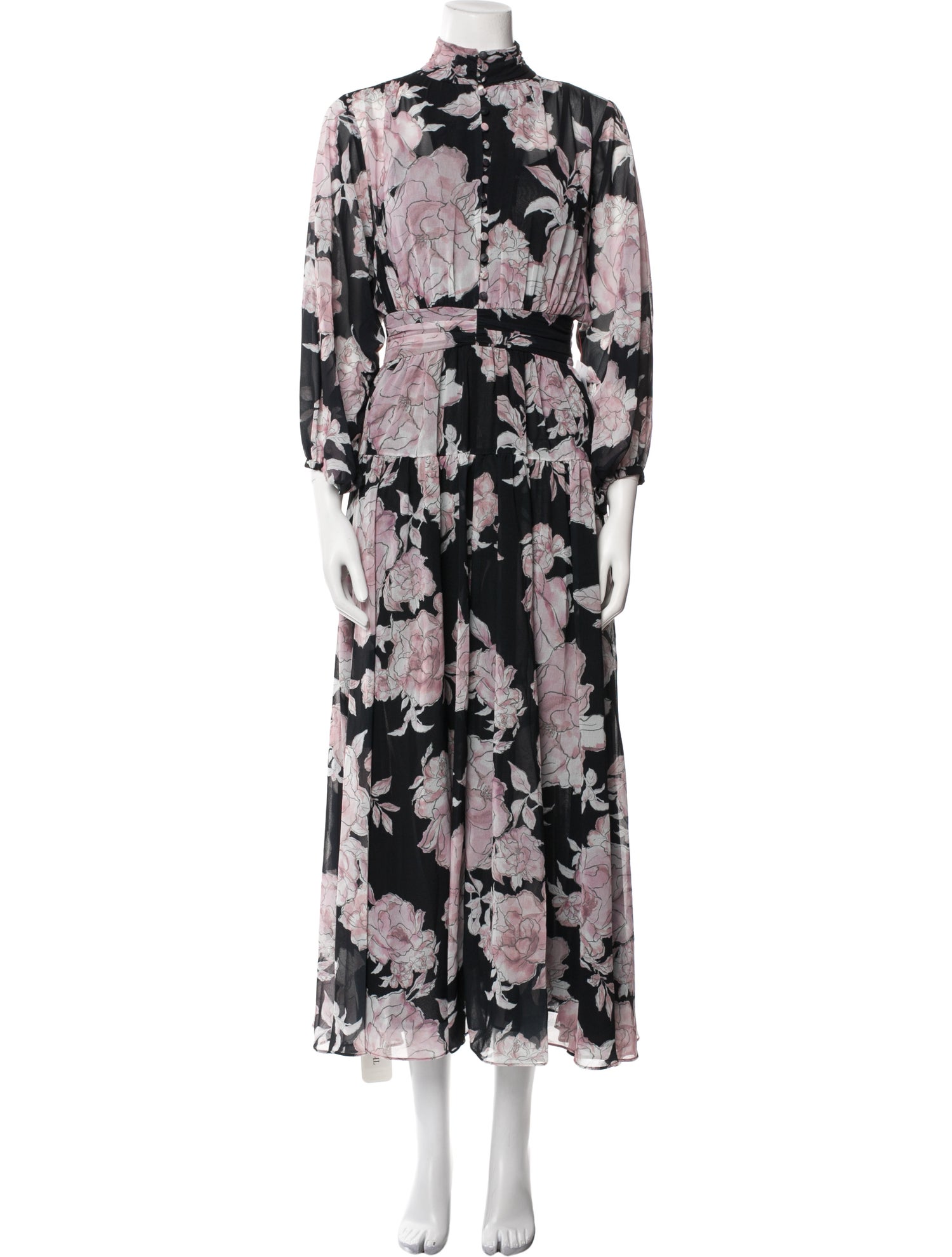 Derek Lam 10 Crosby Floral Print Long Dress w/ Tags