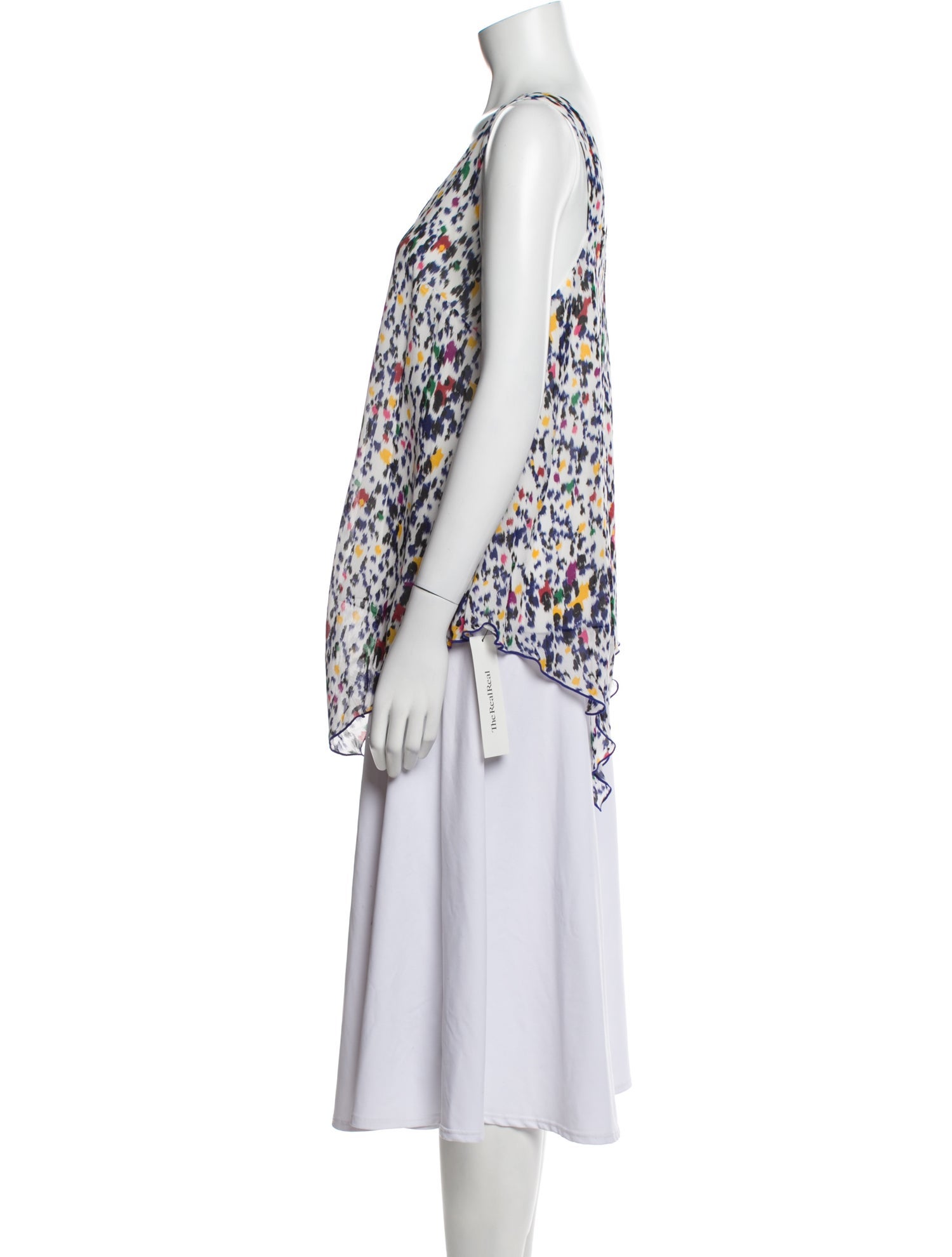 Derek Lam 10 Crosby Floral Print V-Neck Tunic