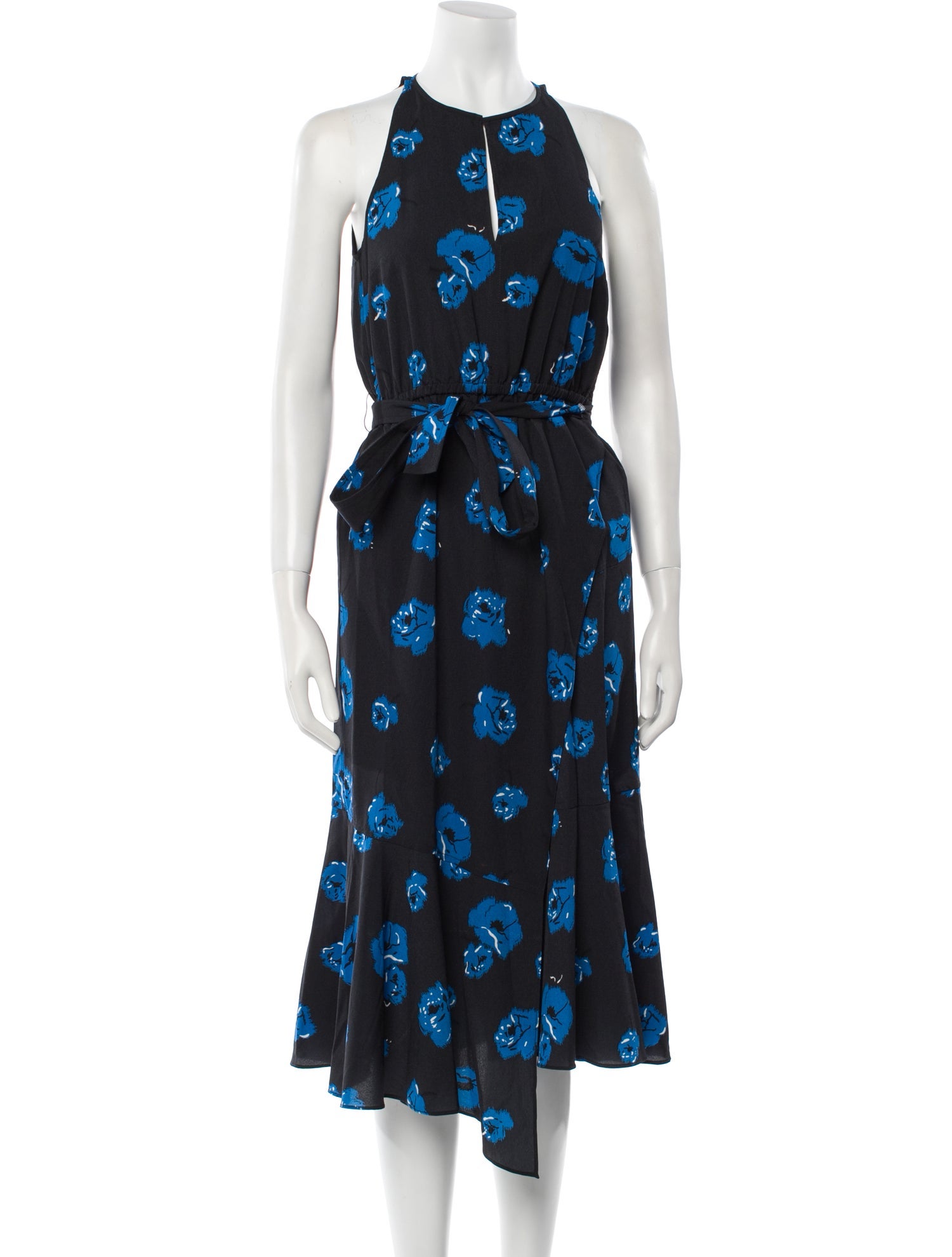 Derek Lam 10 Crosby Floral Print Midi Length Dress
